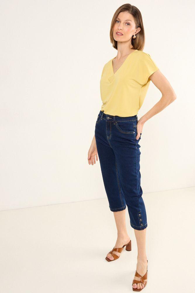 Polera Escote En V Amarillo Ma Griffe 14202225017108-3