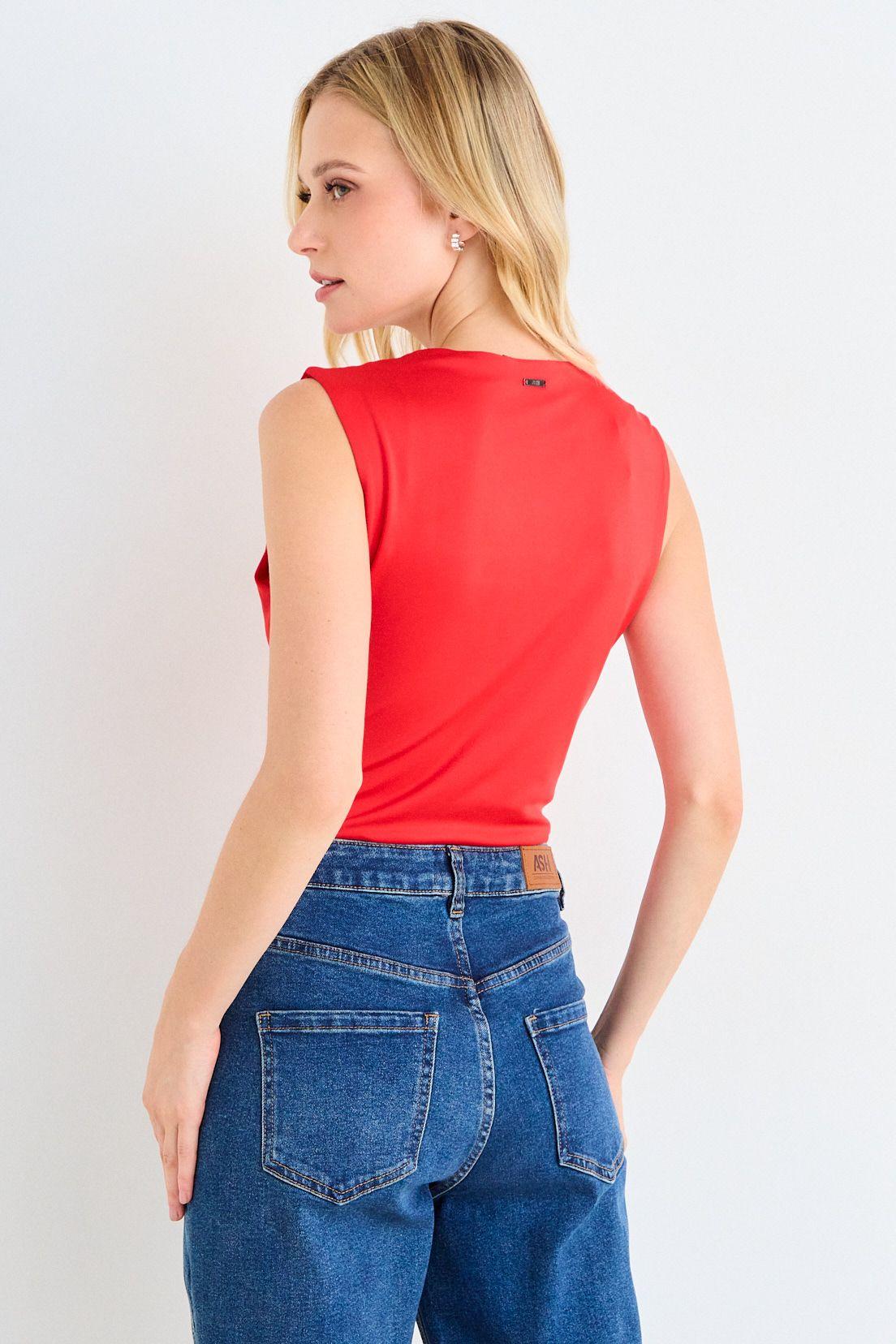 Body Liso Escote Cuadrado Rojo Ash 15607225050103-2