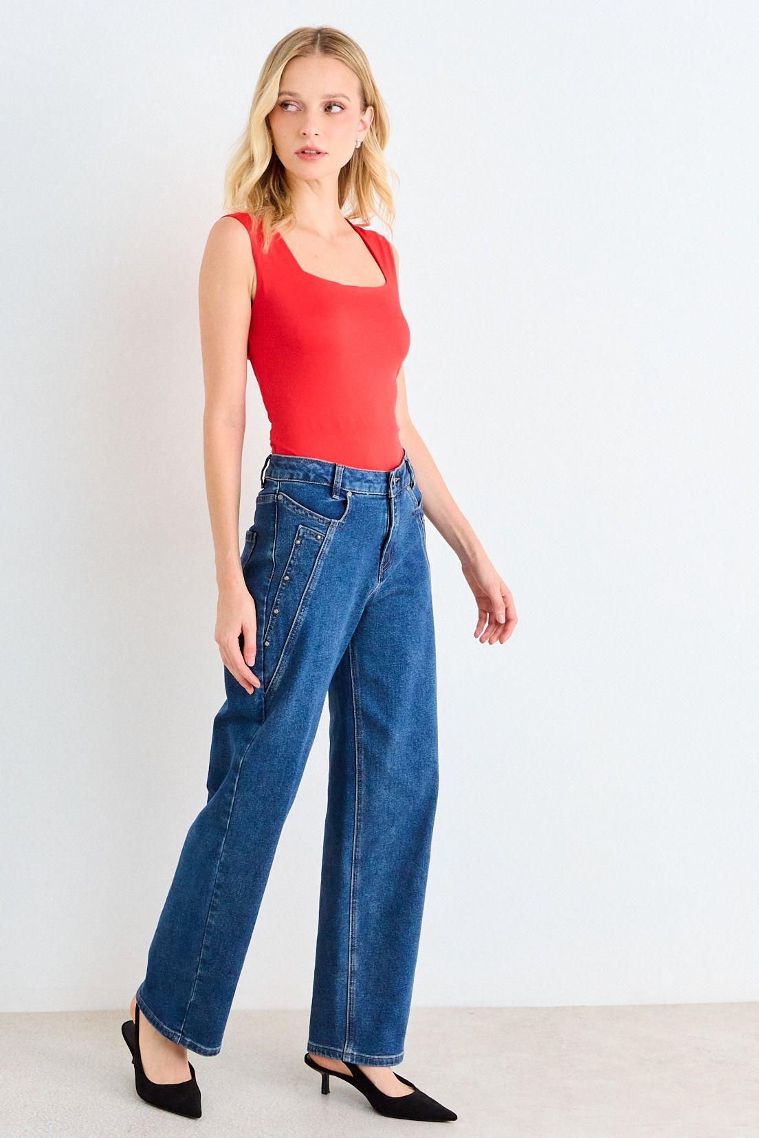 Body Liso Escote Cuadrado Rojo Ash 15607225050103-4