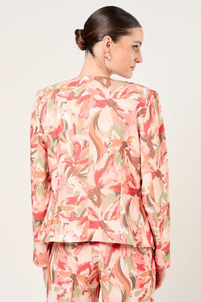 Blazer Estampado Abstracto Crudo Ma Griffe 16102126050105-2