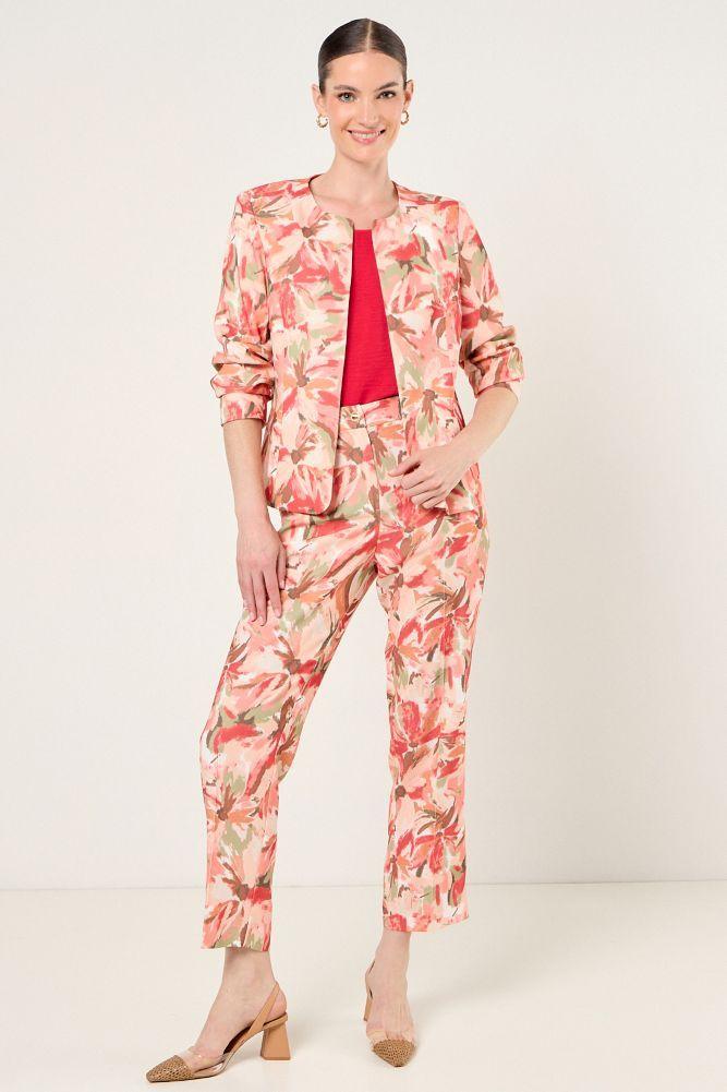 Blazer Estampado Abstracto Crudo Ma Griffe 16102126050105-3