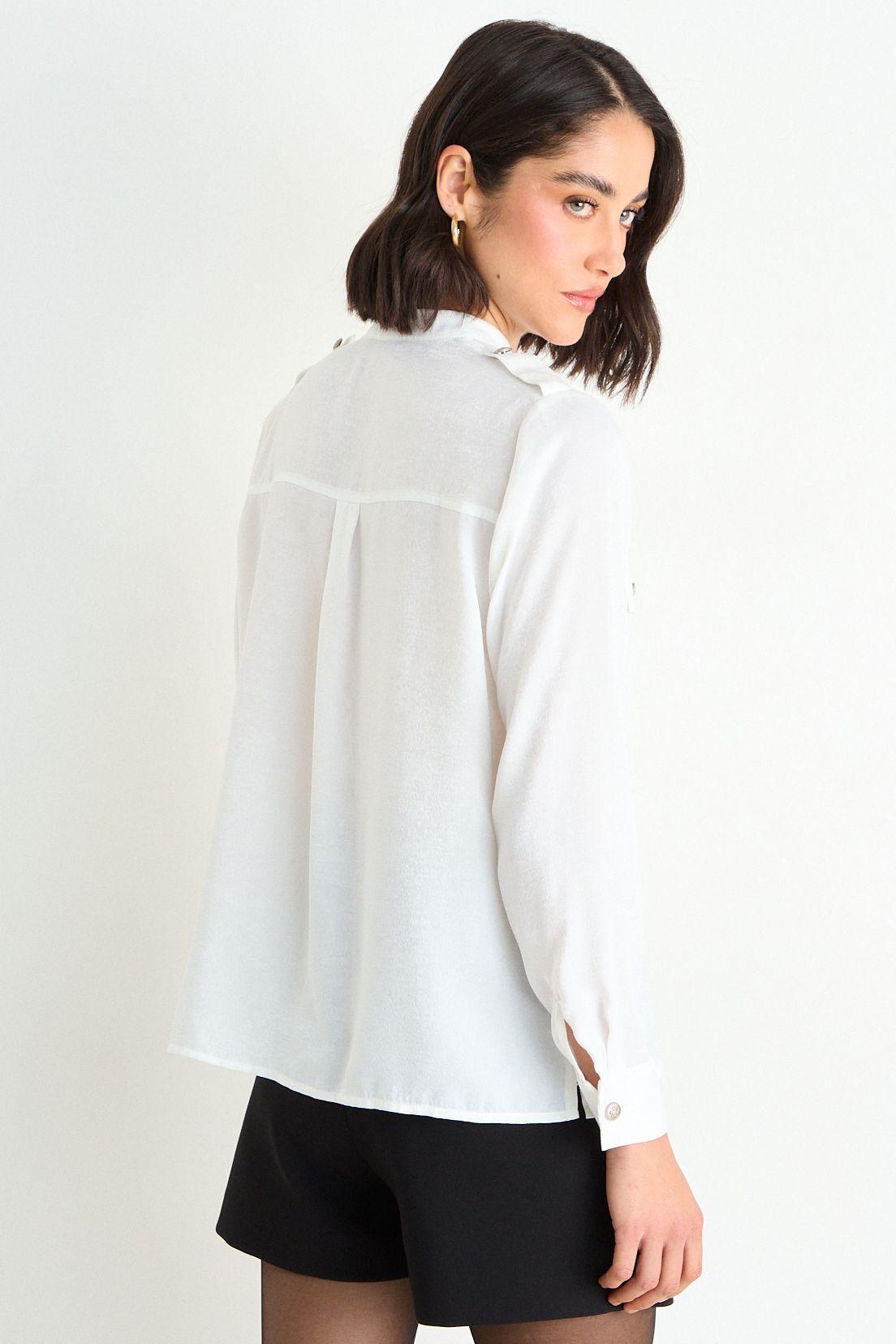 Blusa Lisa  Manga Larga Crudo Ash 14007126053105-2