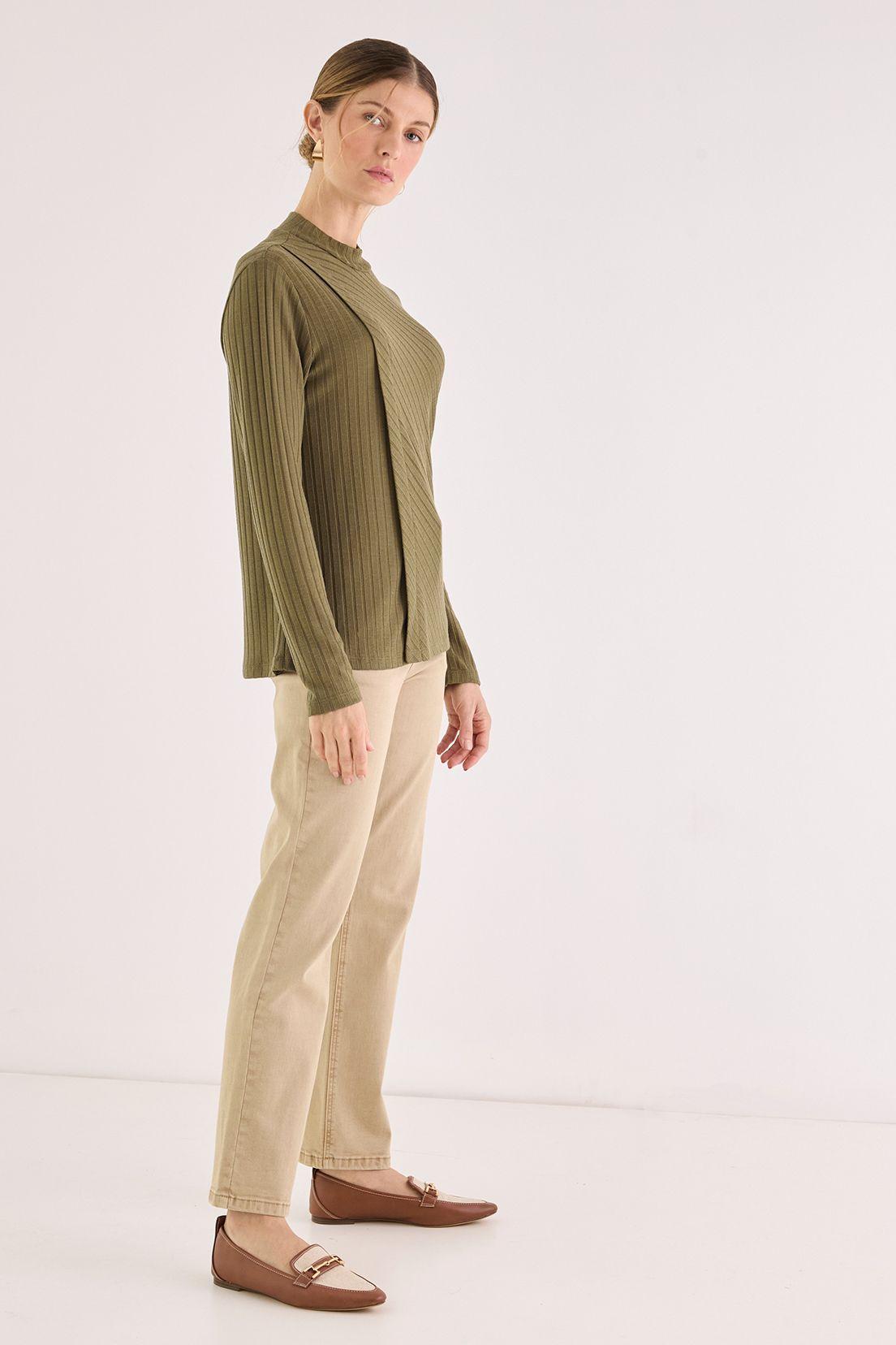 Polera Cuello Alto verde musgo 14202125005107-2