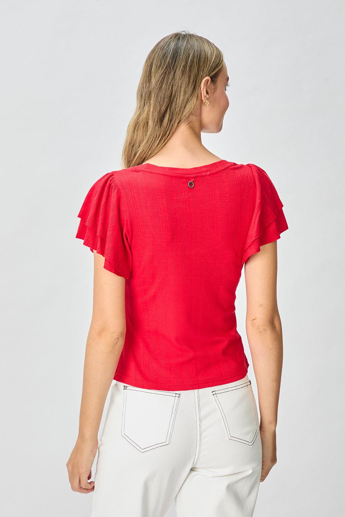 Polera Lisa Rojo iO 14220125054103-3