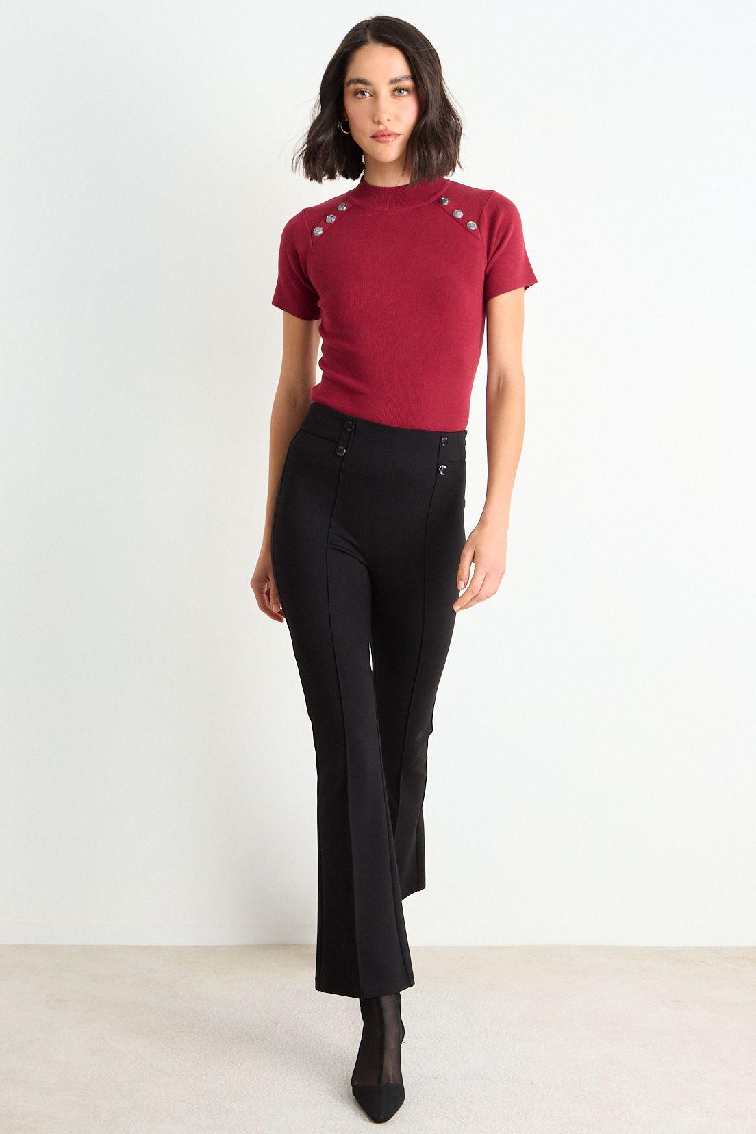 Polera Tejida Manga Corta Burdeos Ash 18207126051112-3