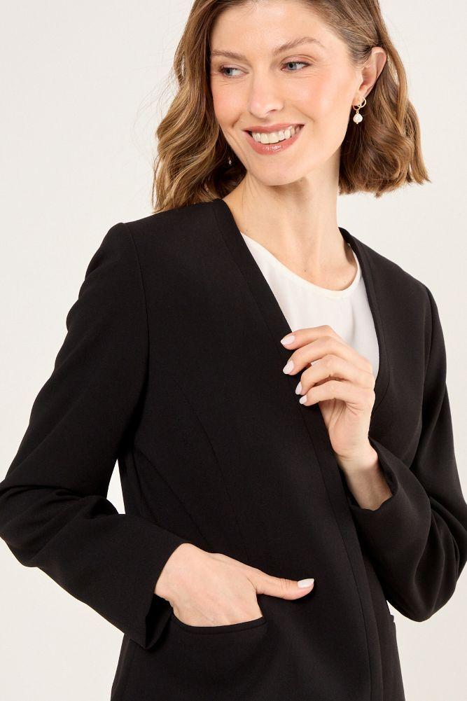 Blazer Sin Solapa Negro Ma Griffe 16002225059102-1