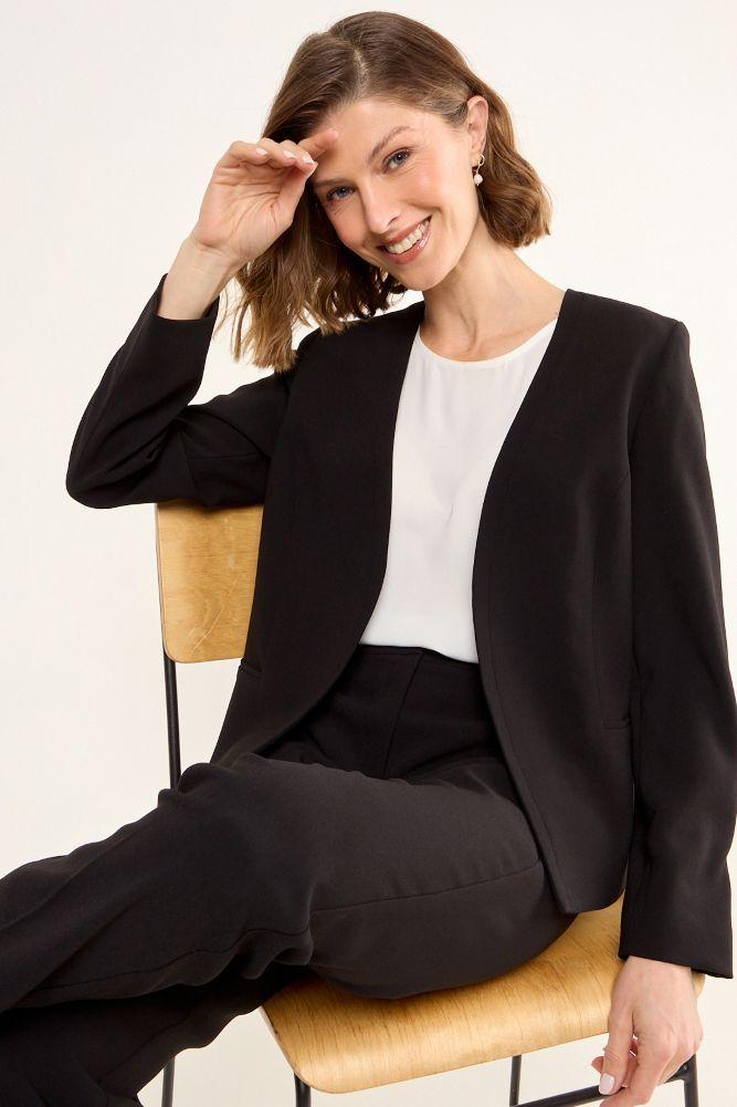 Blazer Sin Solapa Negro Ma Griffe 16002225059102-3