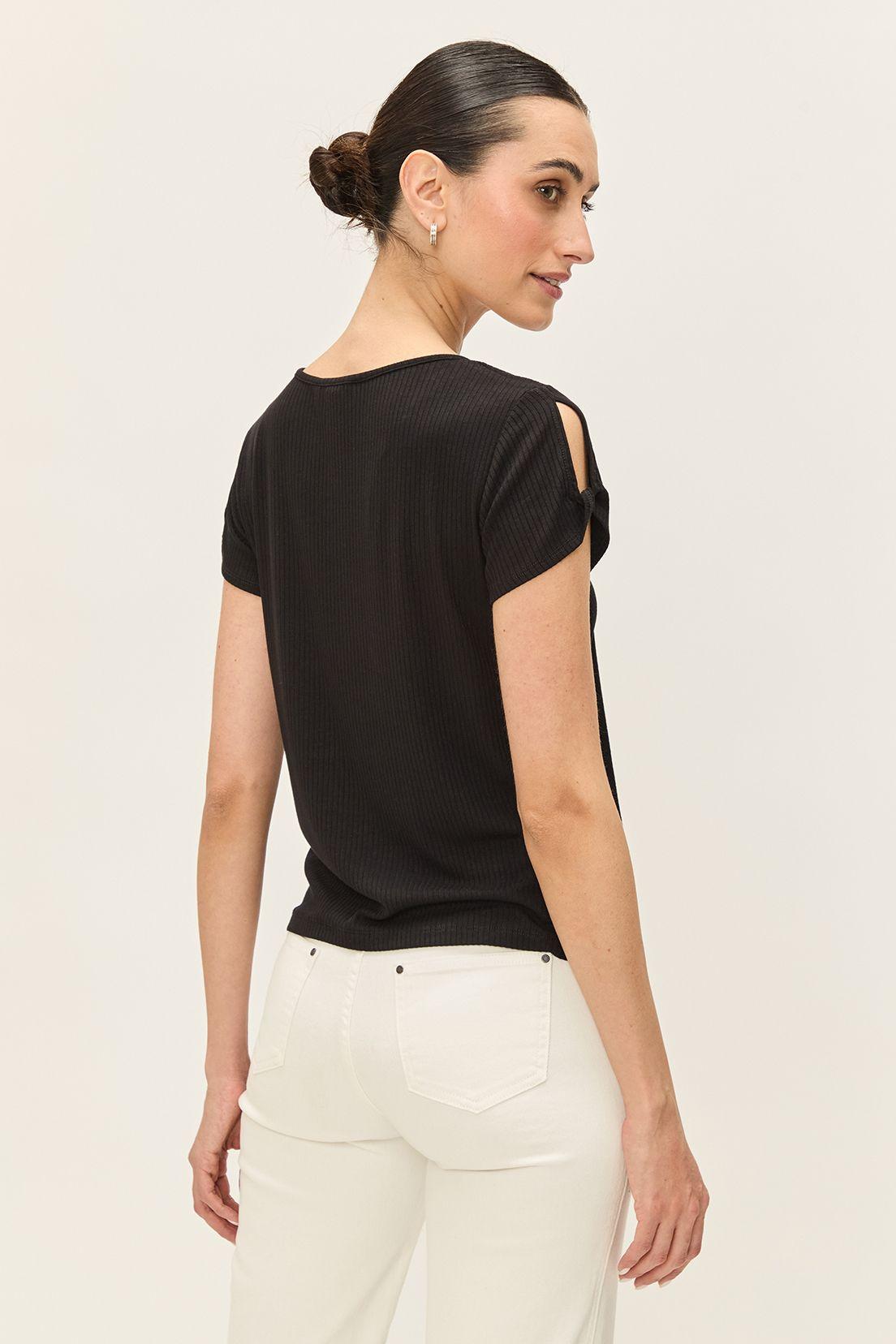 Polera Rib Acanalado Negro Ash 14207224009102-3