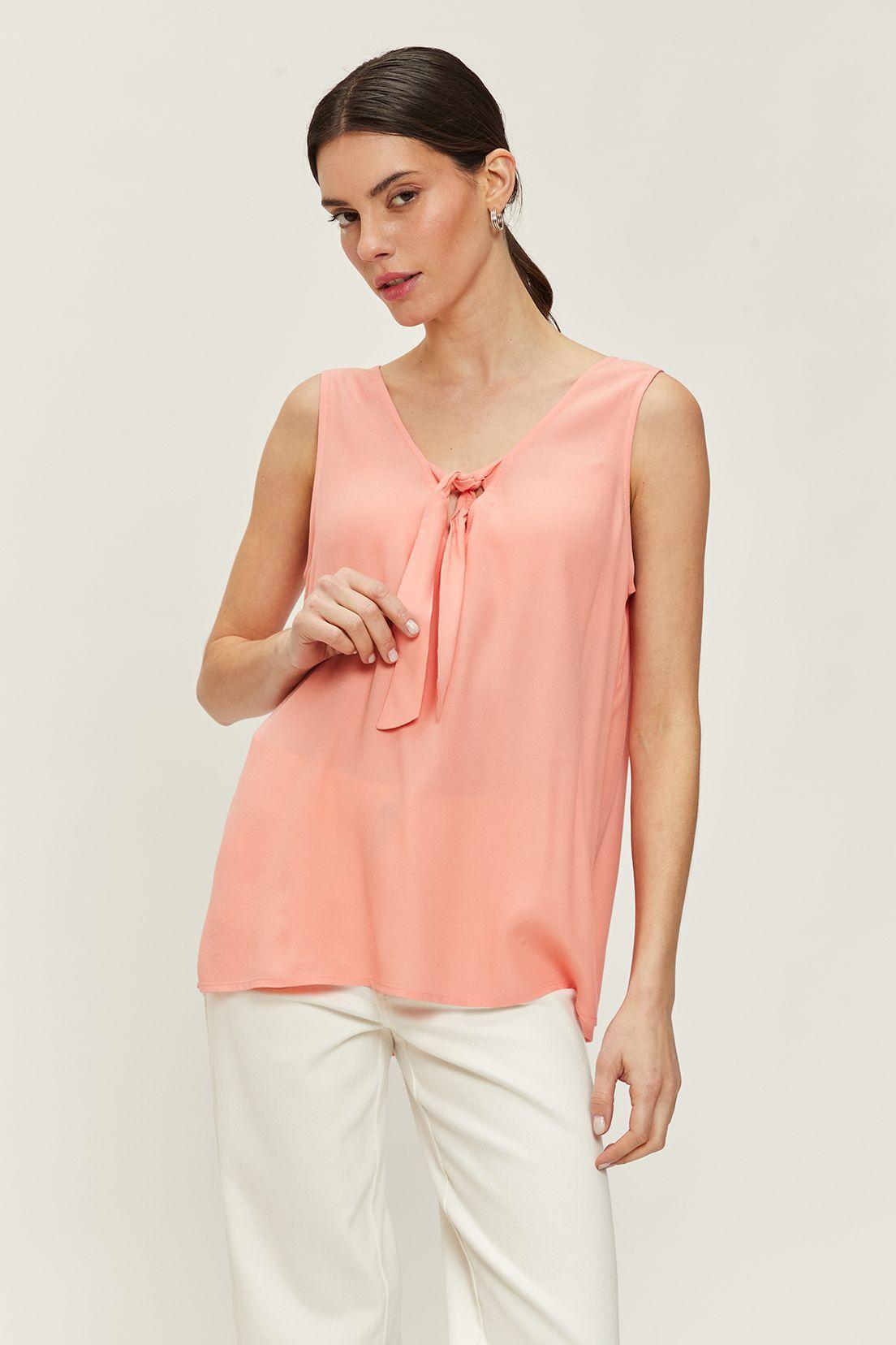 Top Liso Con Lazo coral Ash 14007224057131-0
