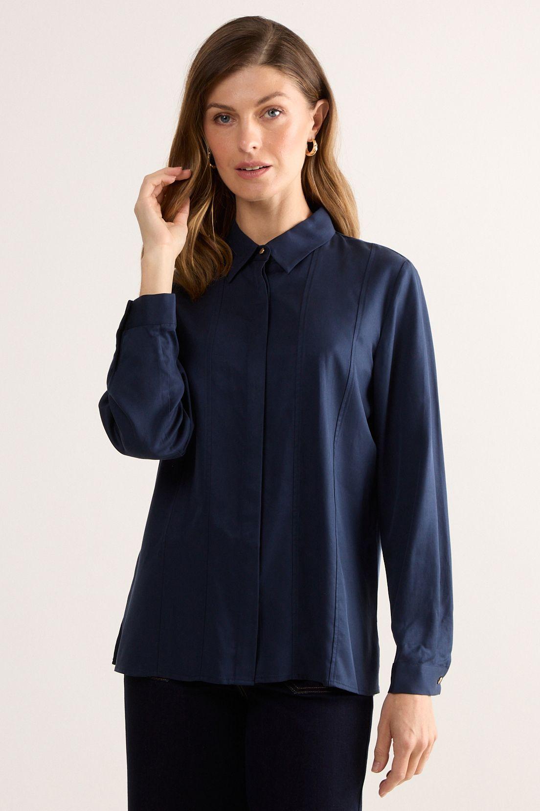 Blusas Manga Larga Azul Ma Griffe 14002225052104-0