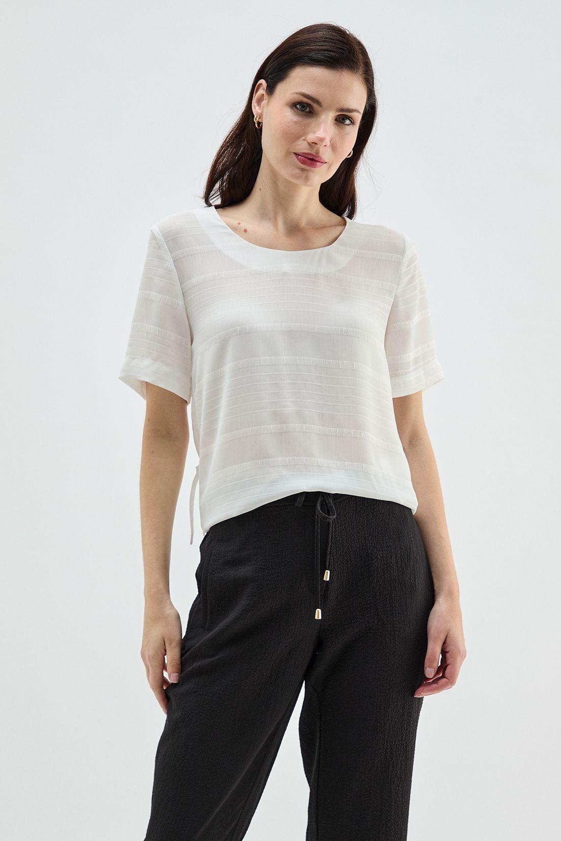 Blusa Calidad Textura Crudo Ma Griffe 14002224069105-0