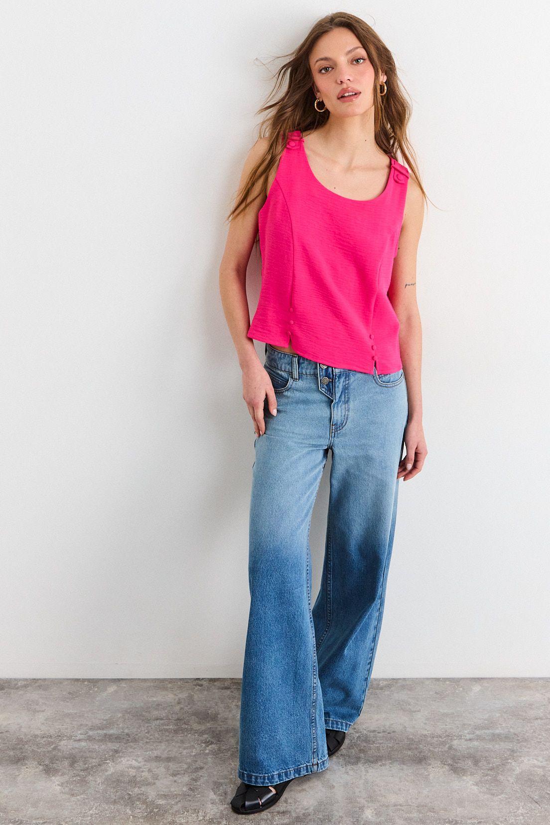 Blusas Sin Manga Fucsia iO 14020226059116-4