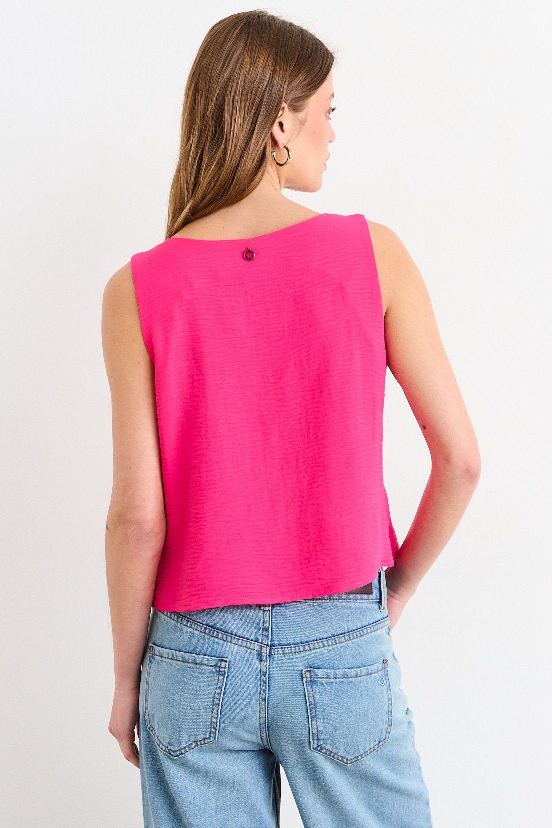 Blusas Sin Manga Fucsia iO 14020226059116-2