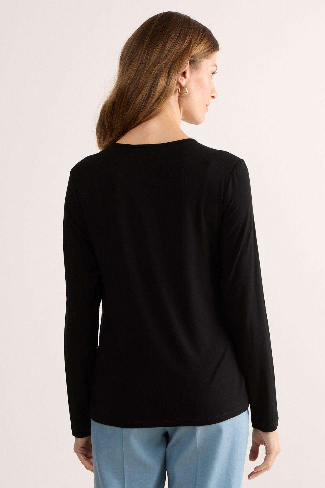 Polera Manga Larga Negro Ma Griffe 14602225050102-3