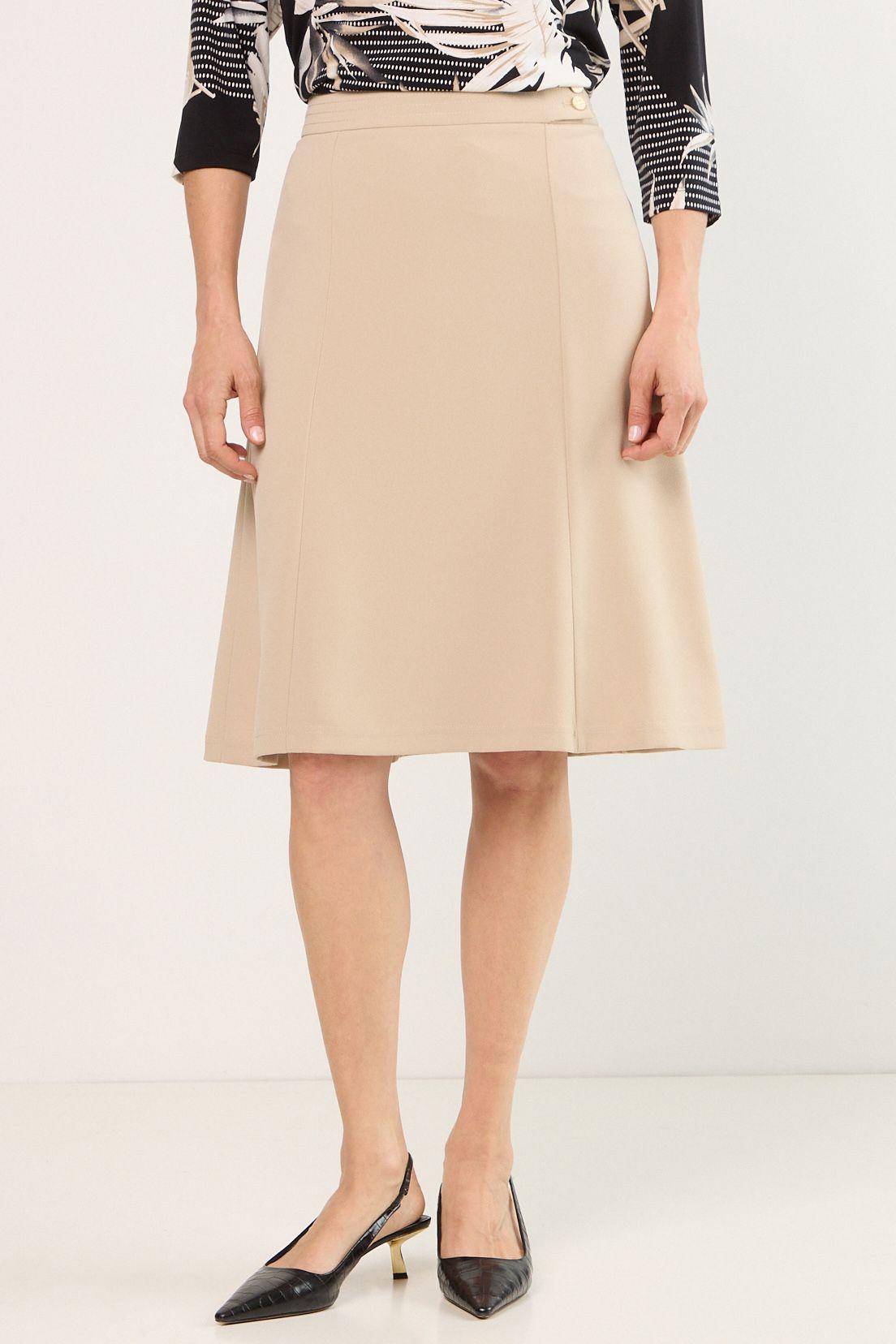 Falda Larga Beige Ma Griffe 12002225051106-1