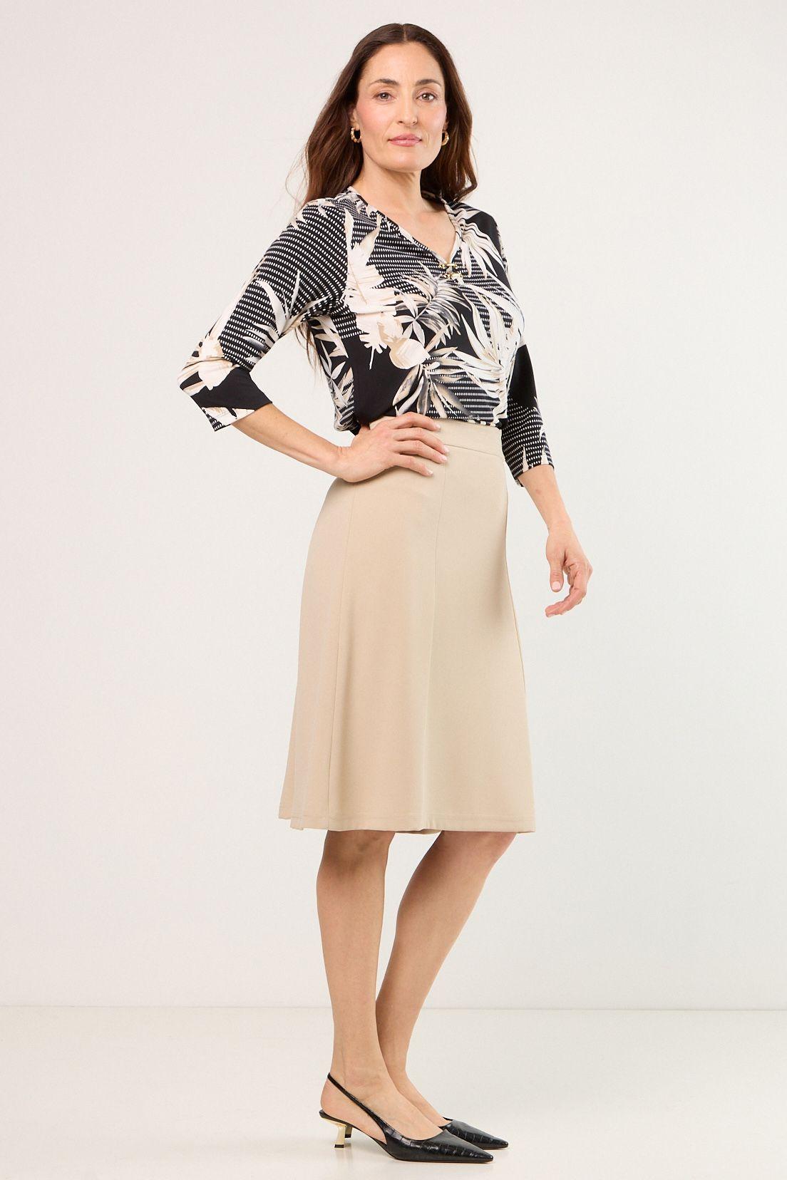 Falda Larga Beige Ma Griffe 12002225051106-4