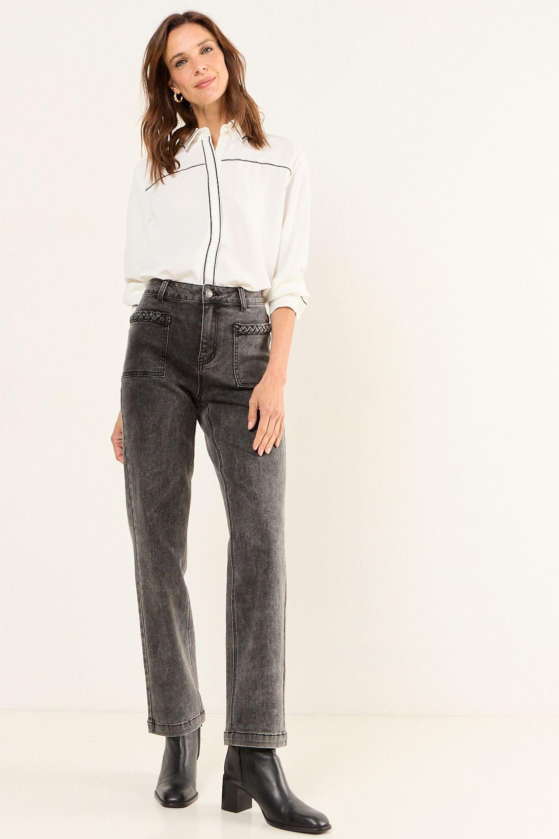 Jeans Wide Negro Ma Griffe 11302126006102-0