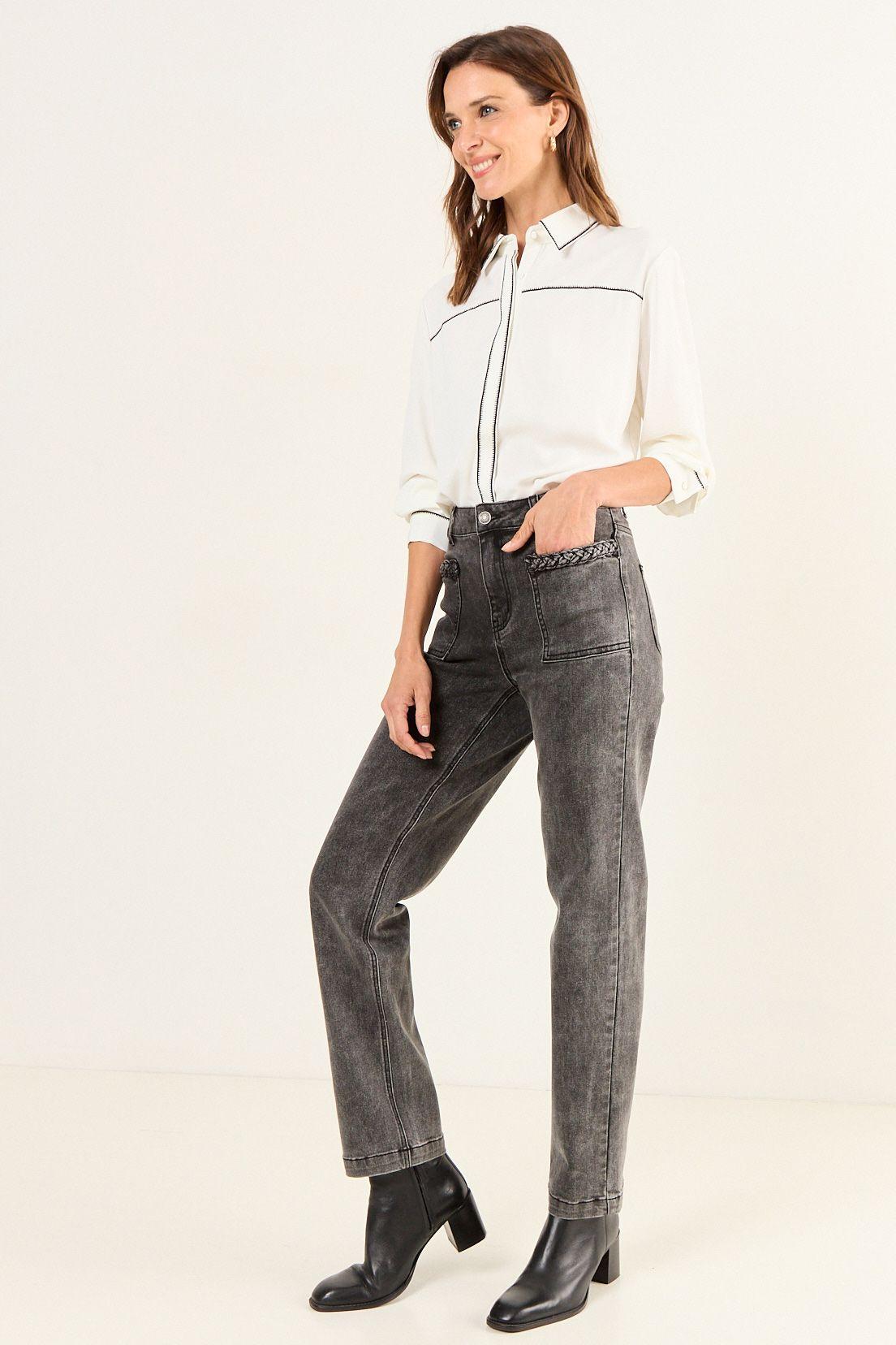 Jeans Wide Negro Ma Griffe 11302126006102-4