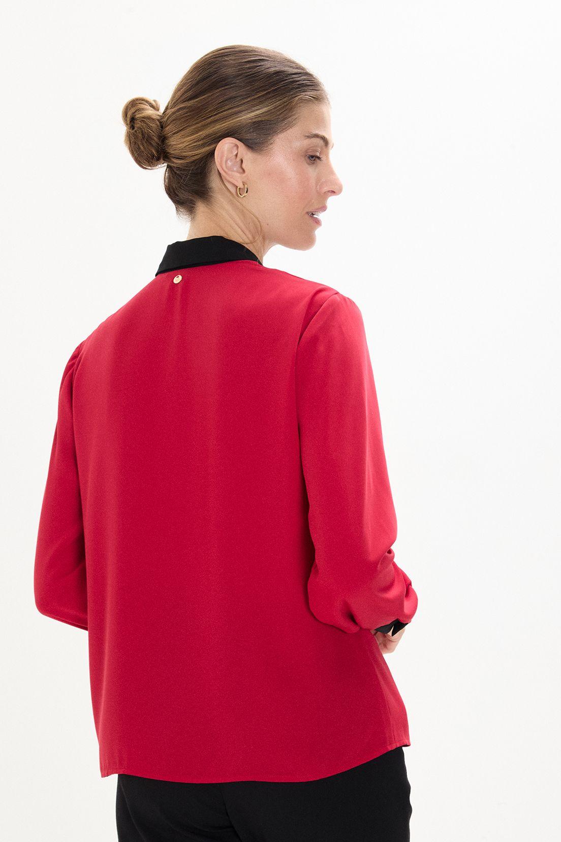 Blusa Camisera Bicolor Rojo 14002125058103-2