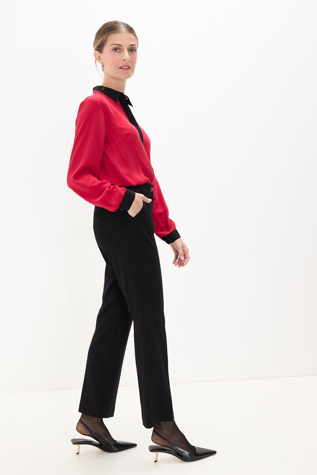 Blusa Camisera Bicolor Rojo 14002125058103-3