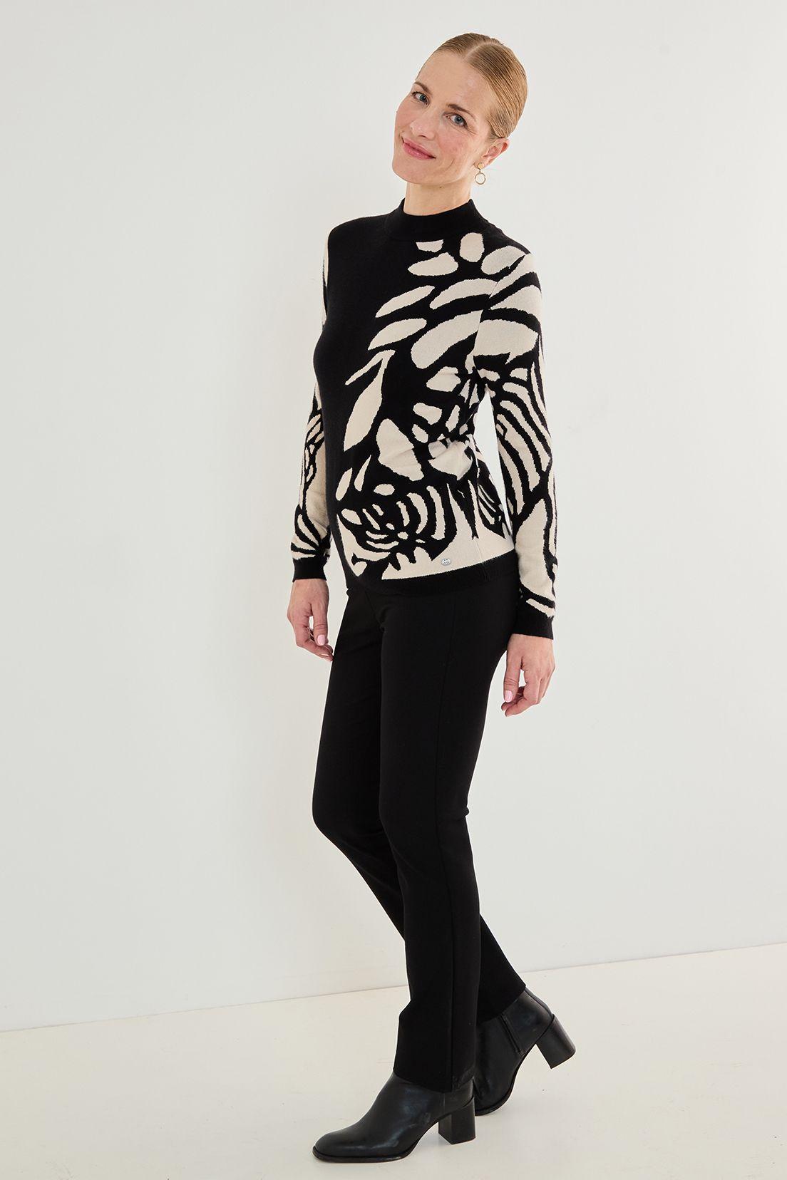 Tejido Cuello Alto De Fantasia Negro 18702125003102-4