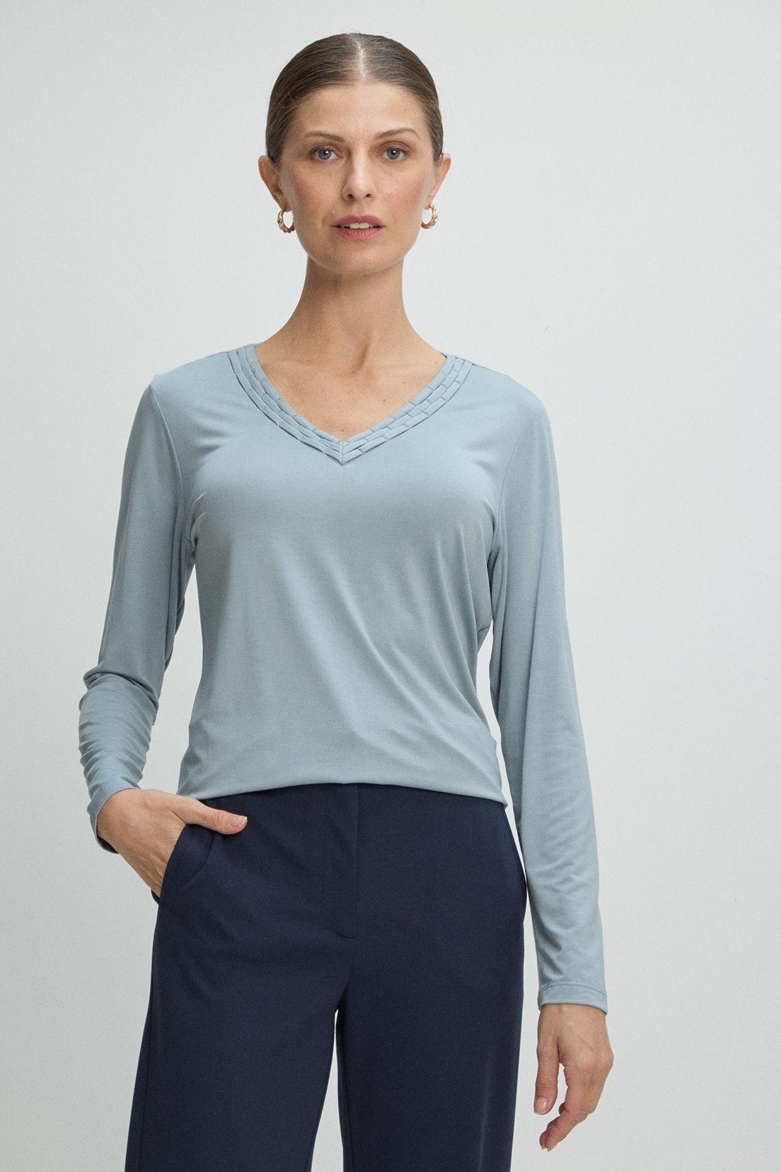 Polera Manga Larga Celeste Ma Griffe 14202225003110-0