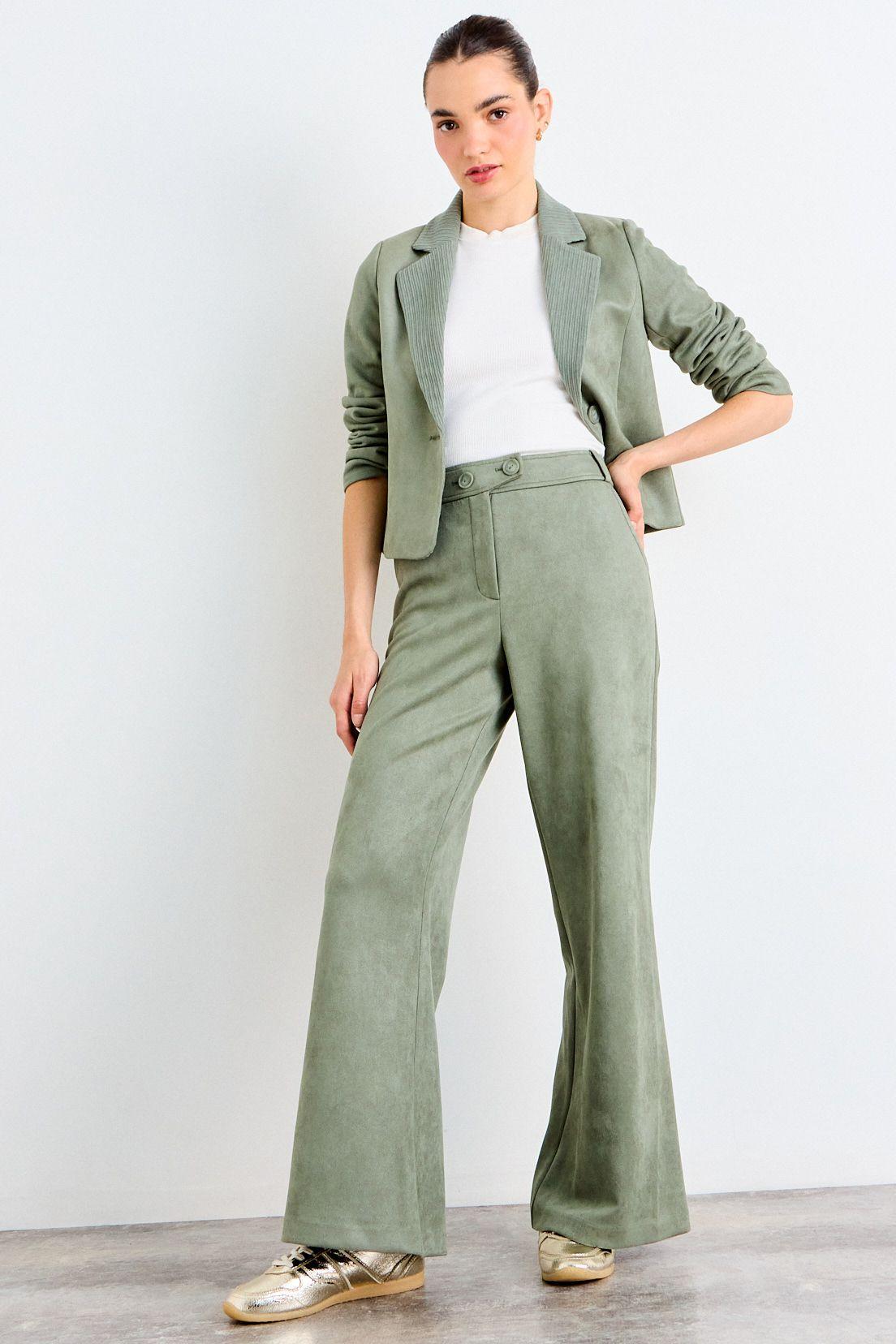 Pantalon Liso Verde Oliva iO 11020126062107-0