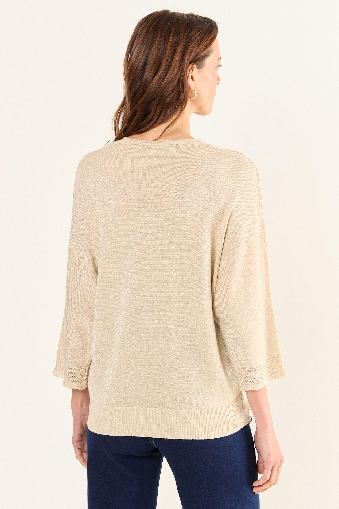 Polera Tejida Lurex Beige Ma Griffe 18202126050106-2
