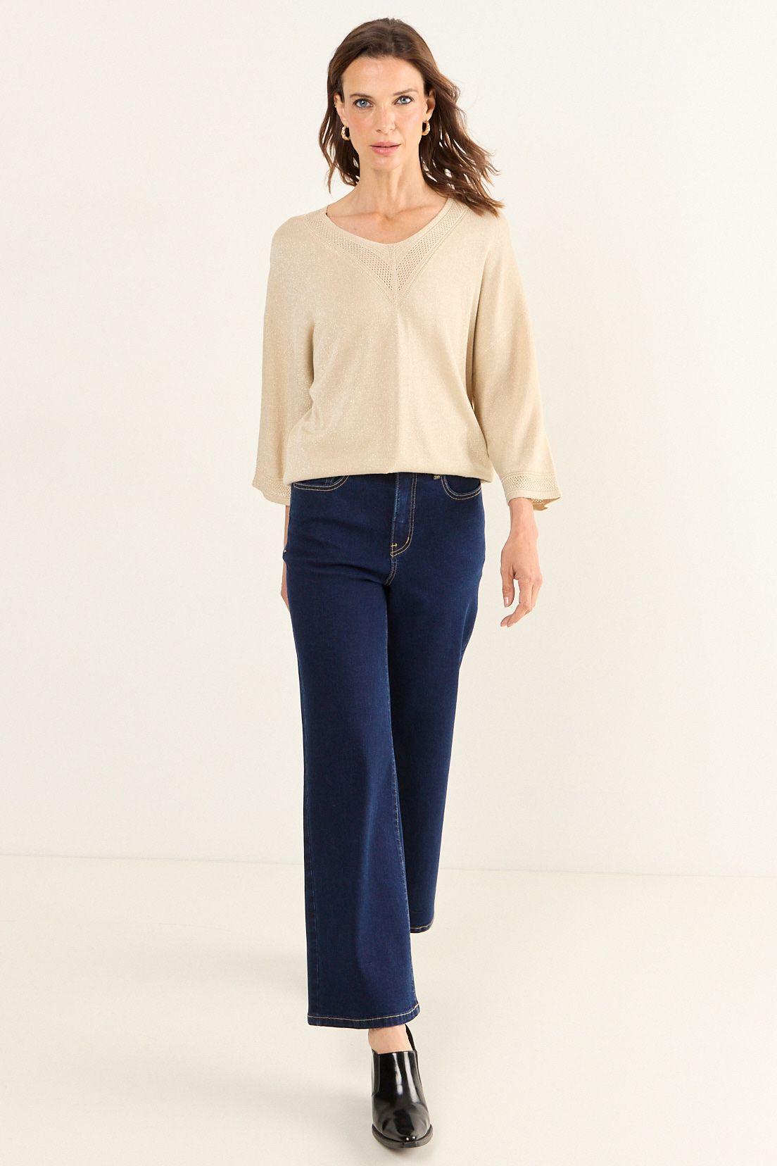 Polera Tejida Lurex Beige Ma Griffe 18202126050106-4