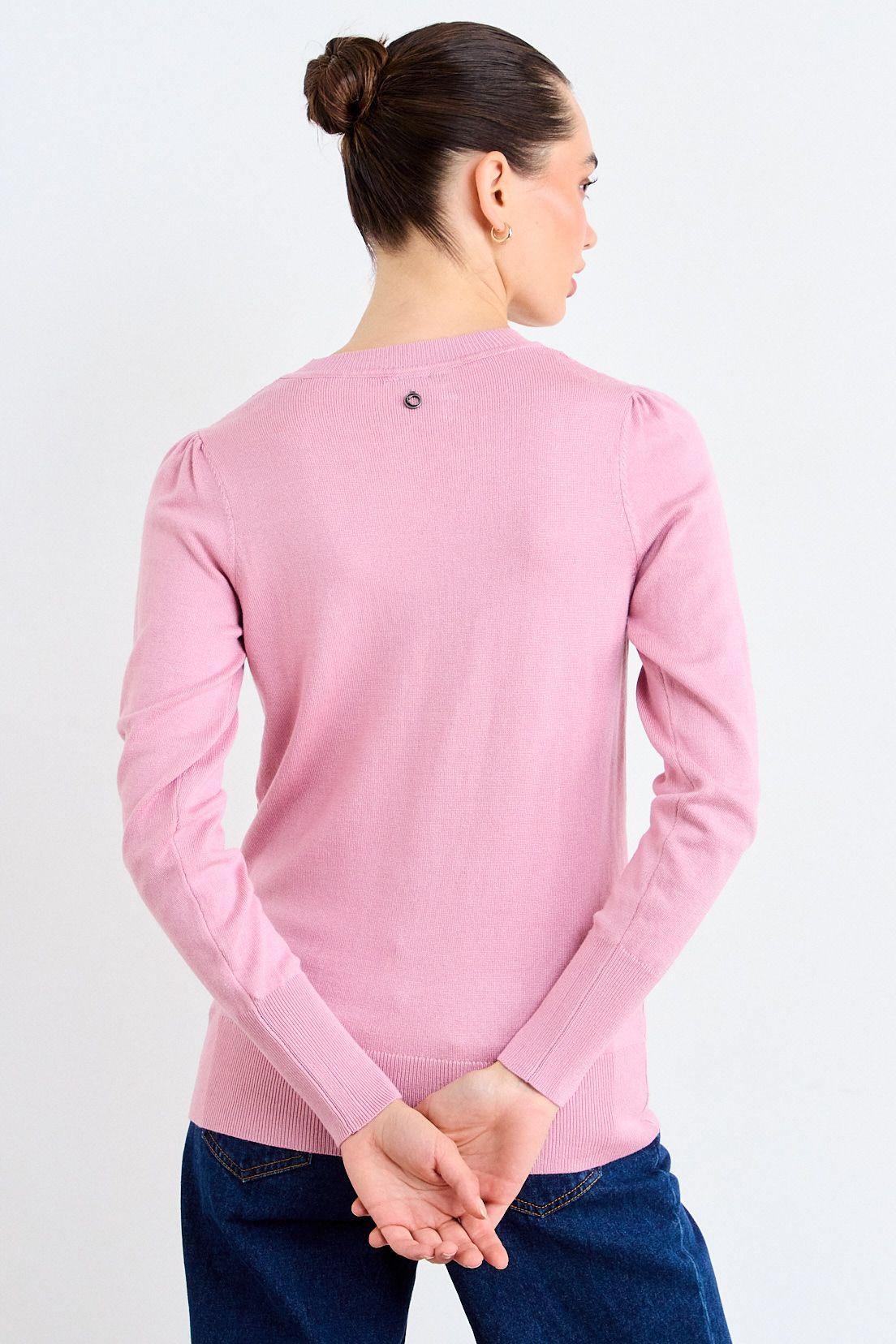 Sweater Liso Rosa iO 18120126023123-2