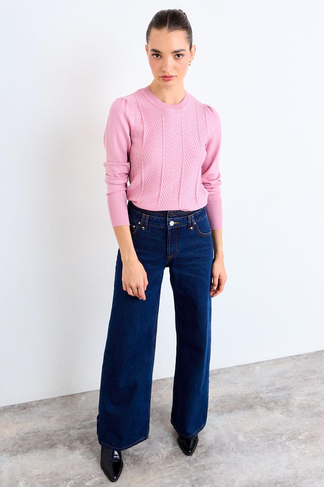 Sweater Liso Rosa iO 18120126023123-4