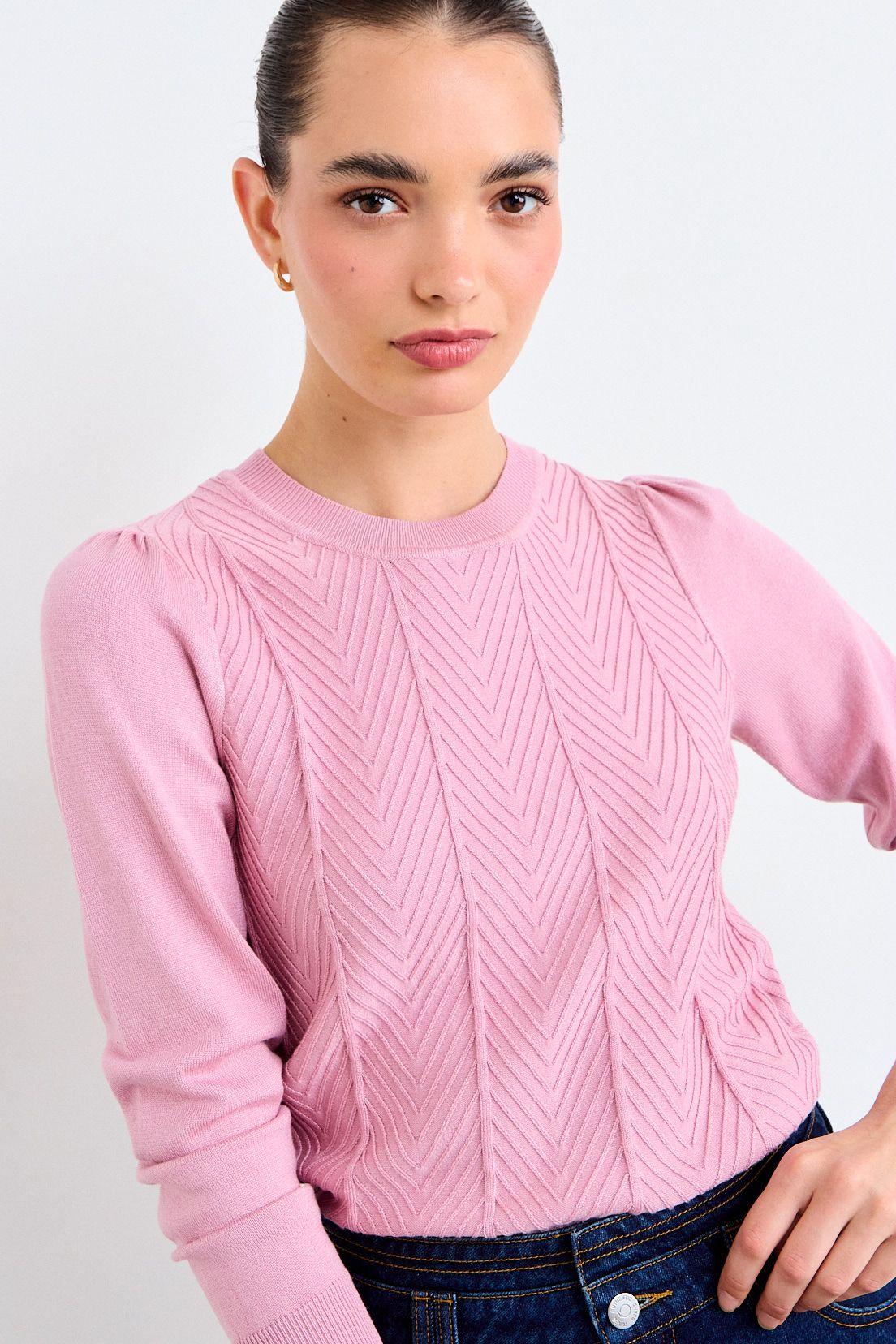 Sweater Liso Rosa iO 18120126023123-0
