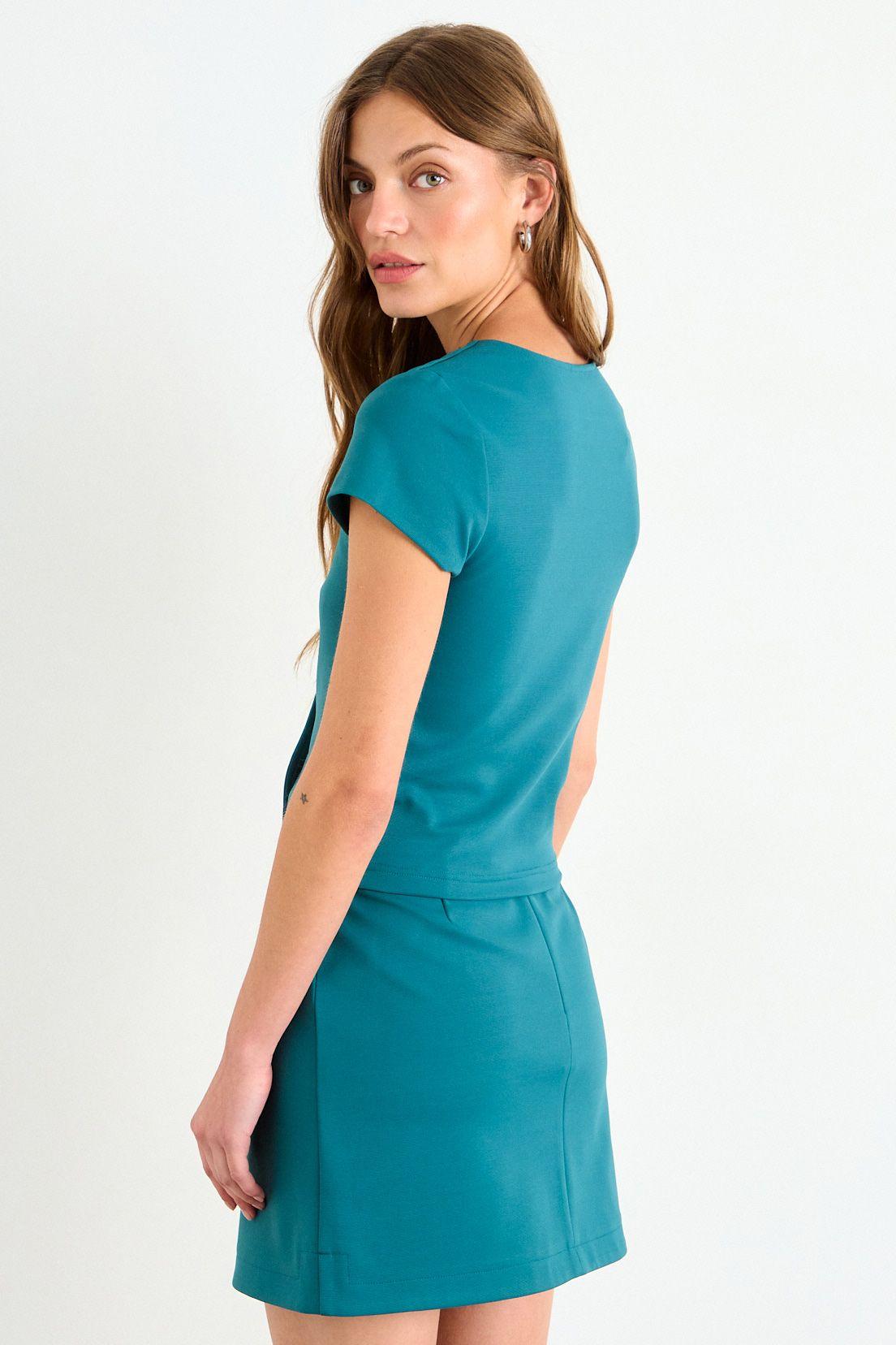 Blusa Lisa Verde Petróleo iO 14020126006107-2