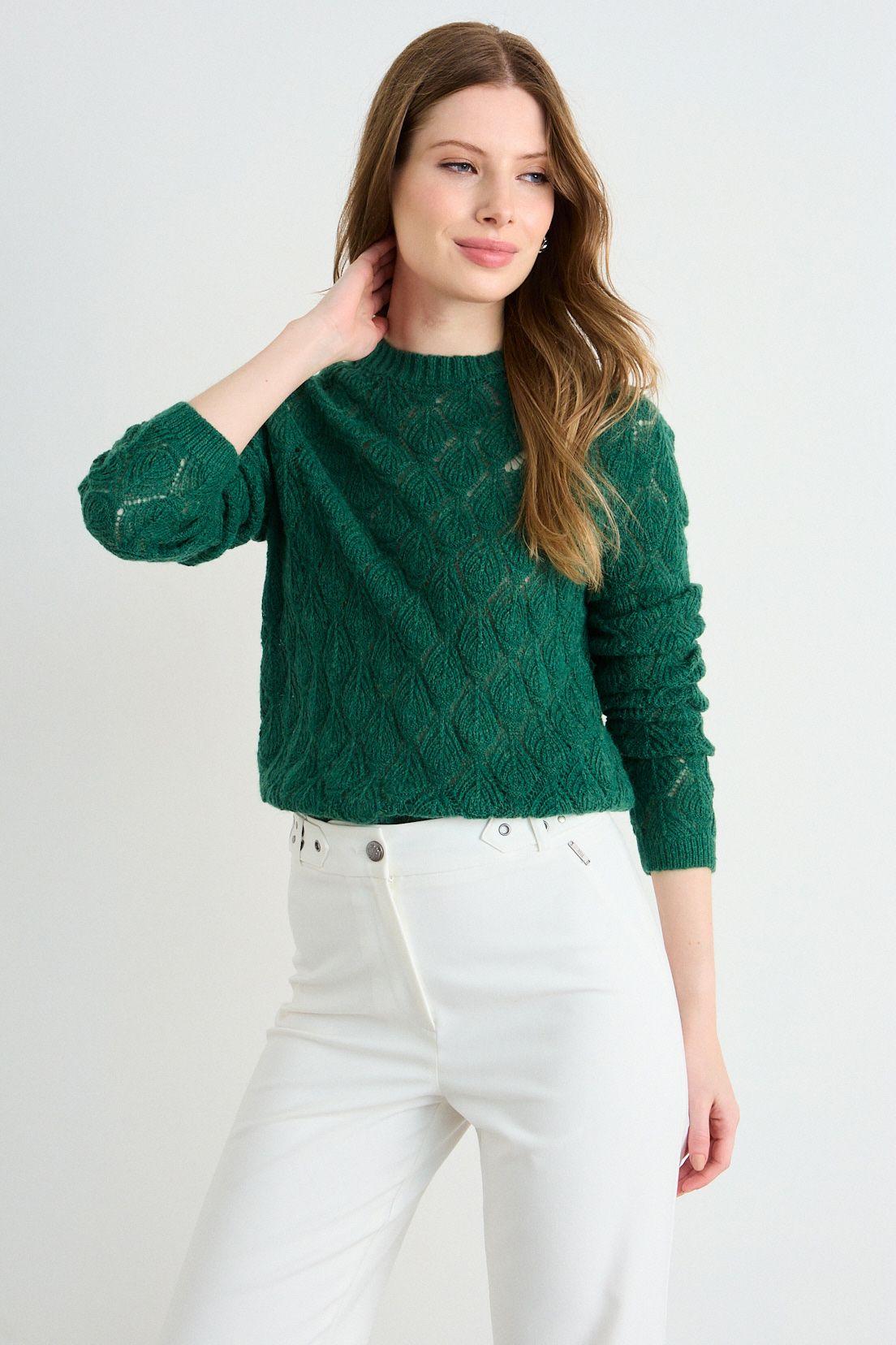 Sweater Calado Verde Oliva Ash 18107126050107-2