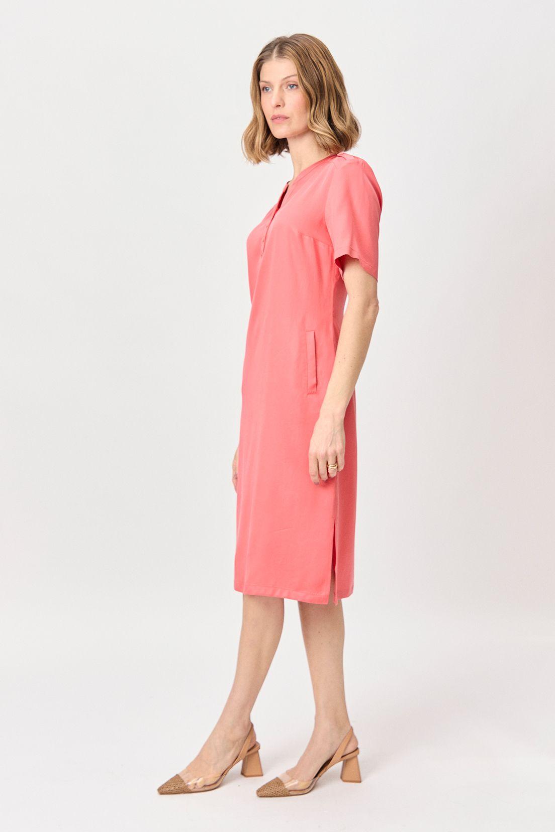 Vestido Tencel coral Ma Griffe 13002224055133-3