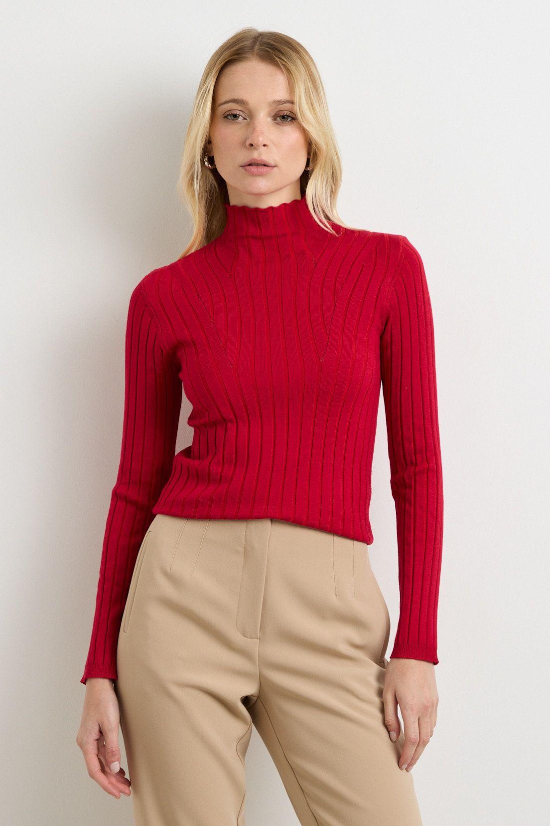 Sweater Liso Rojo 18107125004103-0