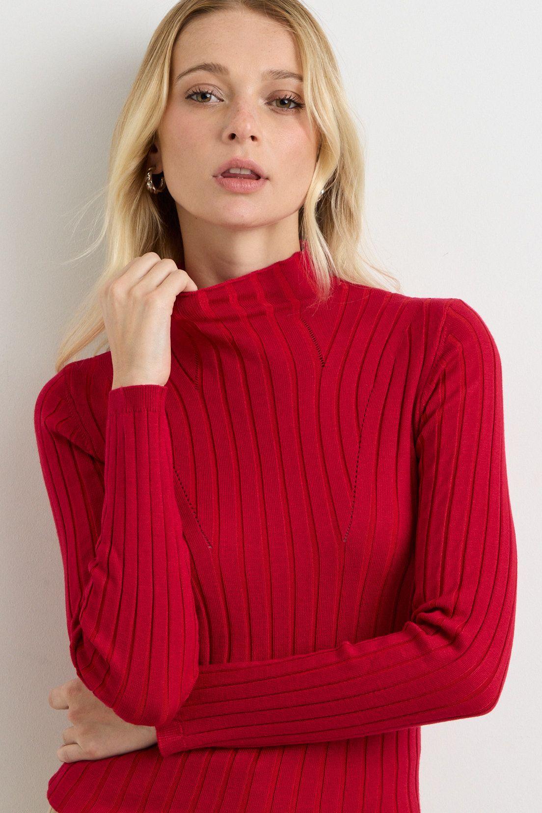 Sweater Liso Rojo 18107125004103-1