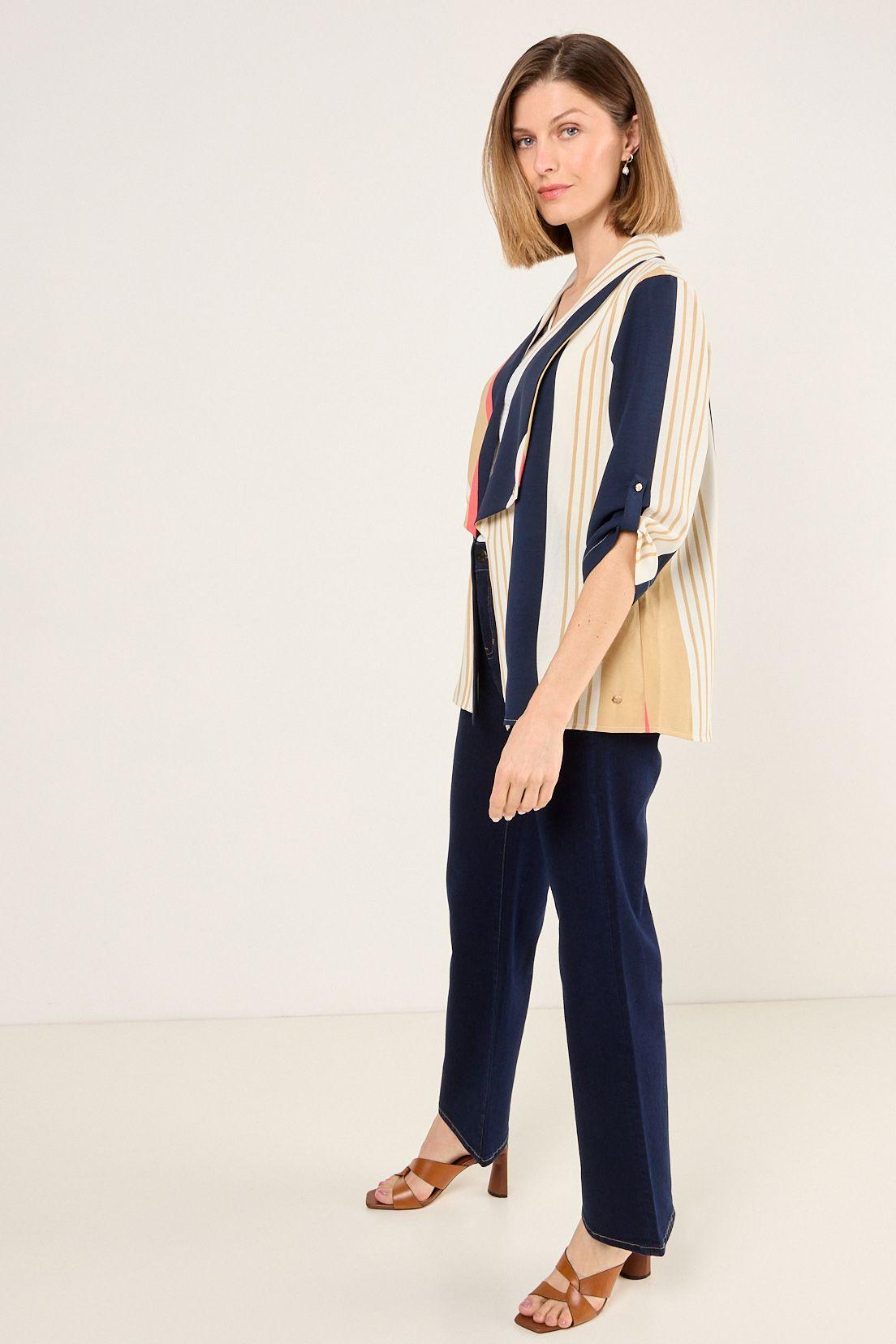 Tapado Estampado Con Solapa Azul Ma Griffe 15502225007104-3