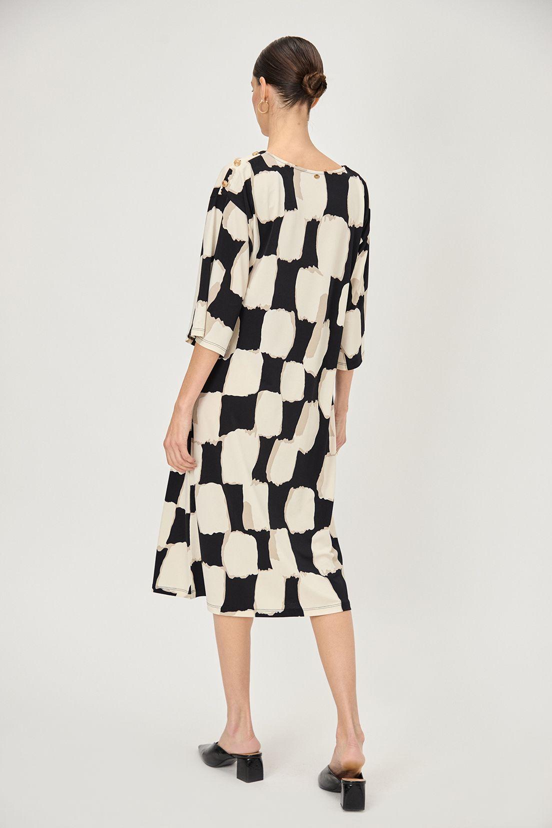 Vestido Tunica Estampado Negro Ma Griffe 13102224053102-3