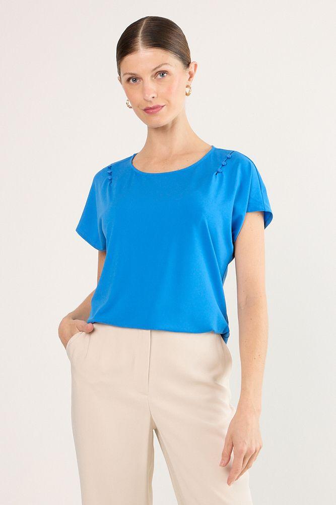 Polera Manga Corta Azul Ma Griffe 14202225008134-0