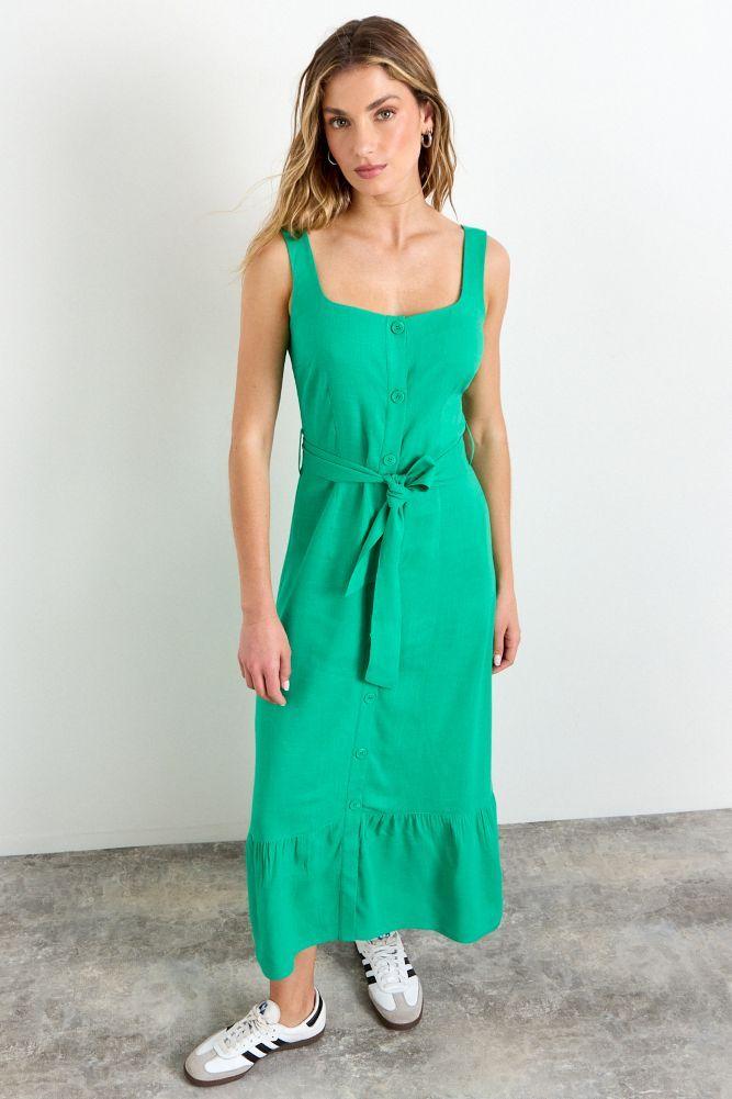 Vestido Liso Verde Oliva iO 13404225020107-0