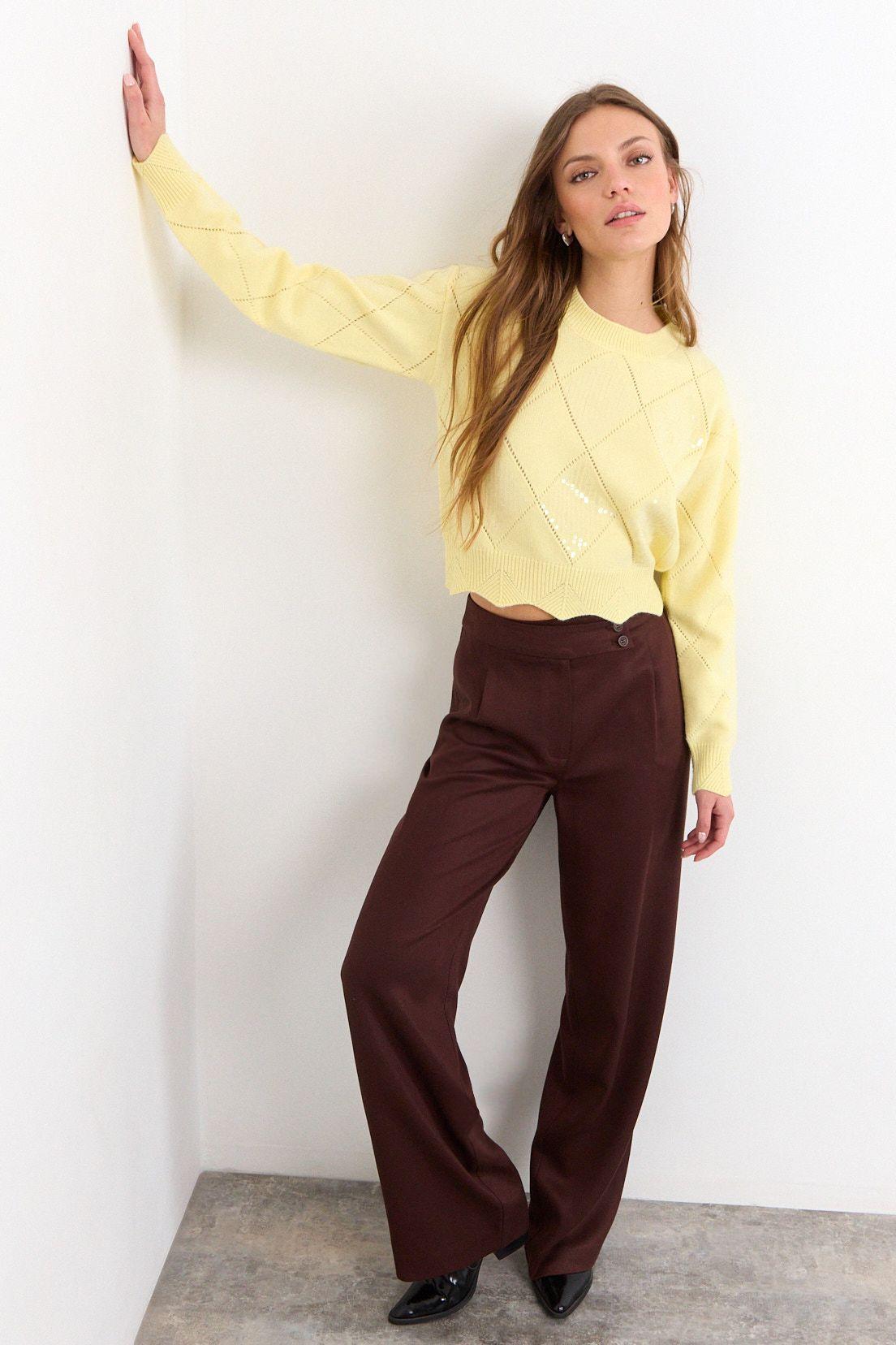 Sweater Liso Amarillo iO 18120226004108-3