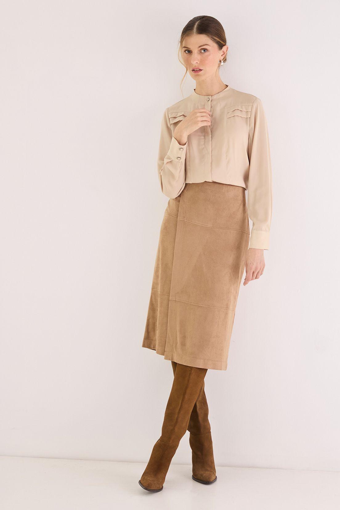 Falda Suede Cafe 12002125051129-0