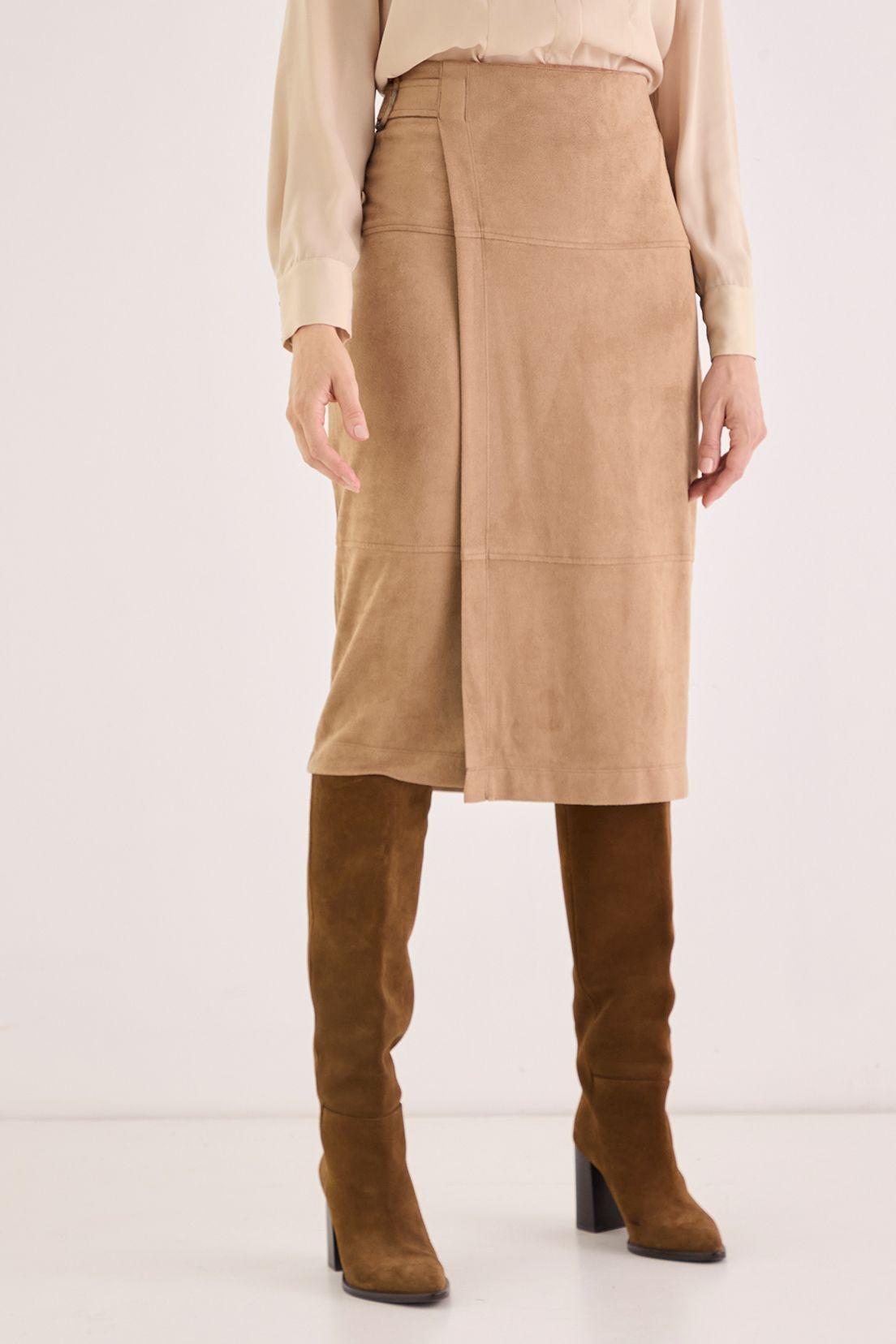 Falda Suede Cafe 12002125051129-1