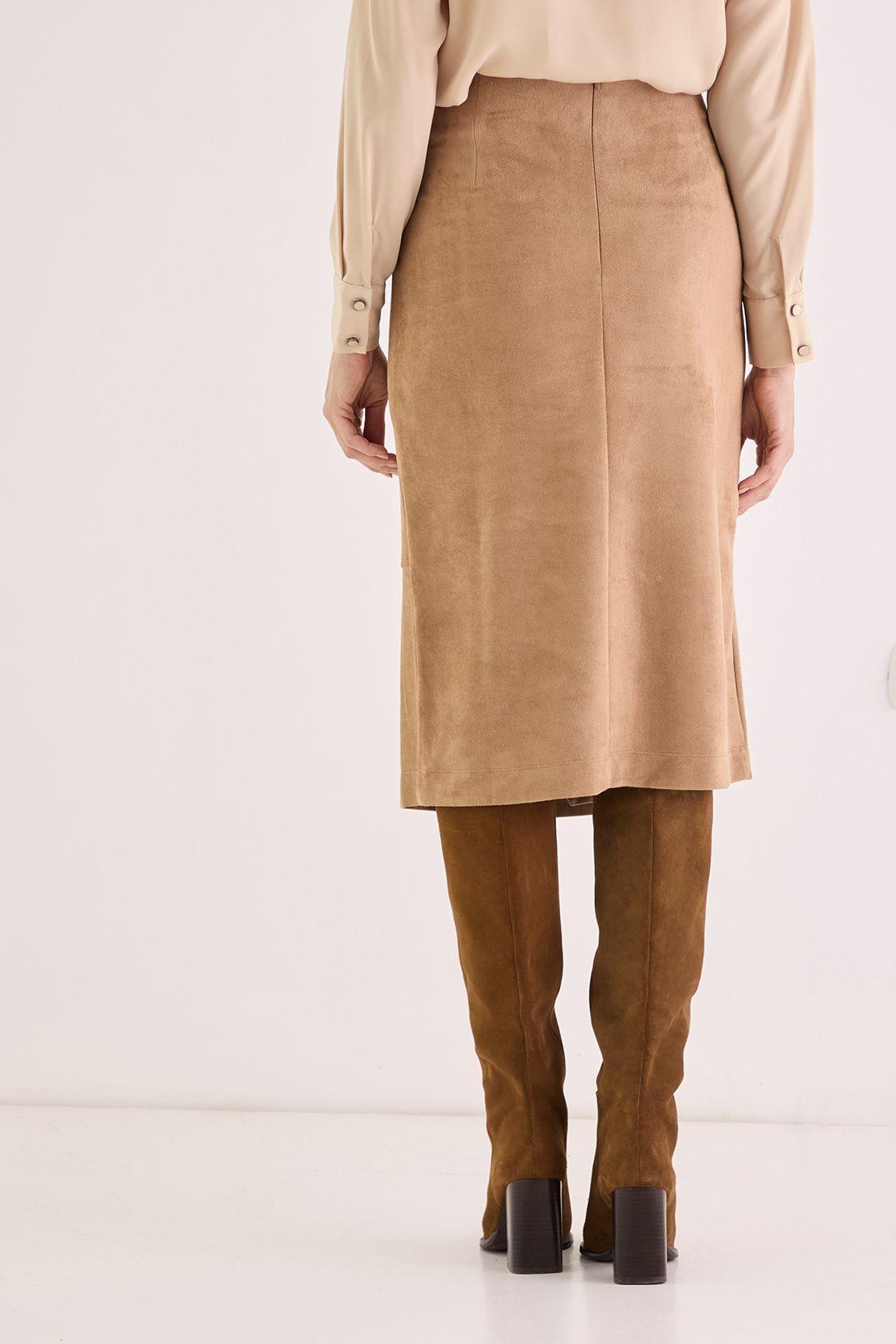 Falda Suede Cafe 12002125051129-4