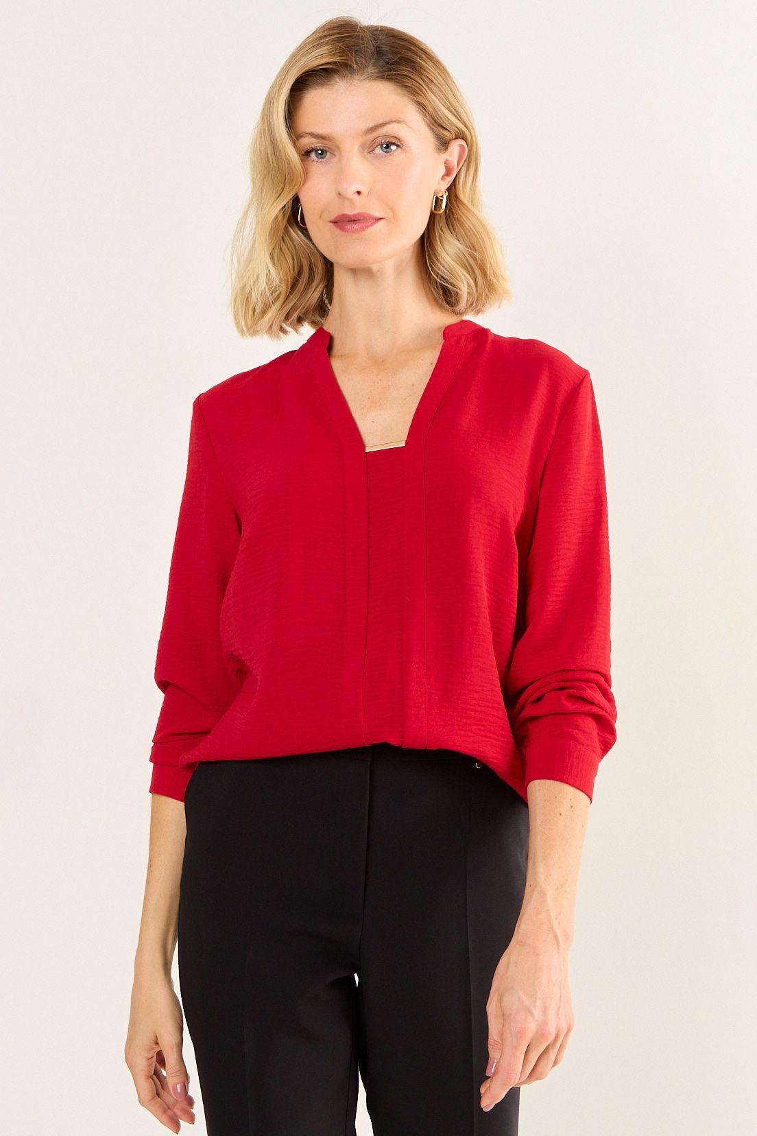 Blusa Cuello Mao Rojo Ma Griffe 14002126062103-0