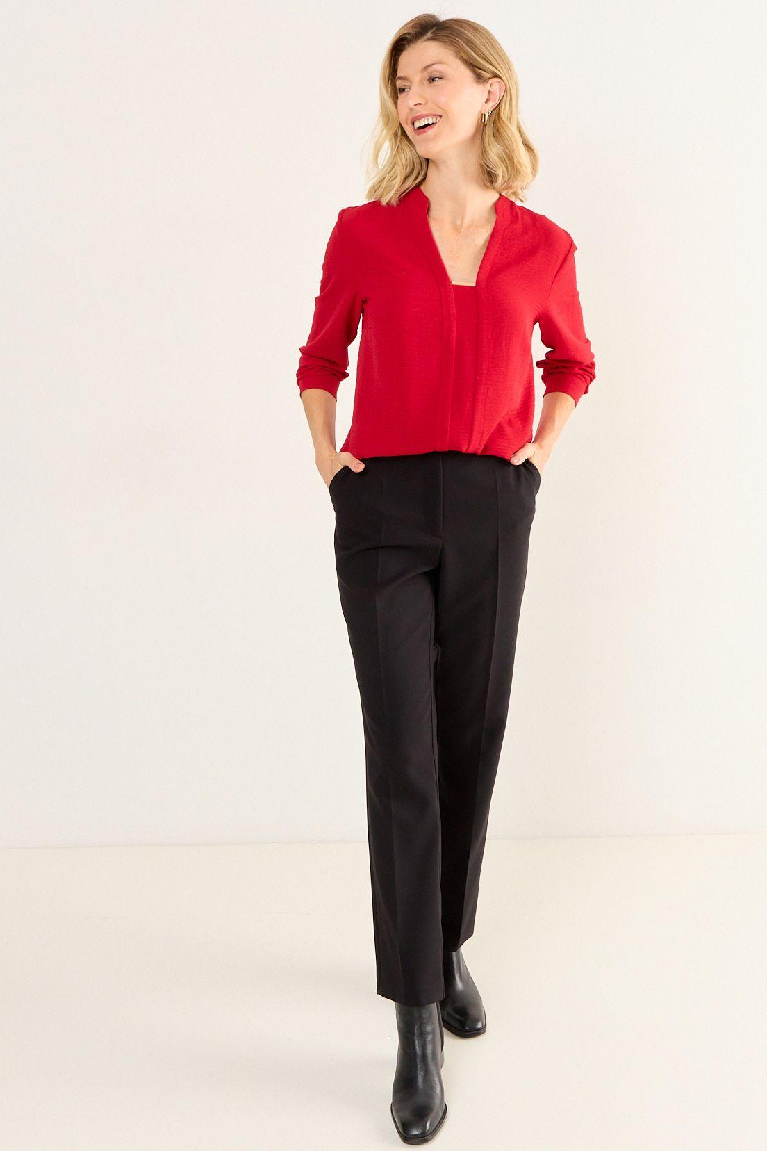 Blusa Cuello Mao Rojo Ma Griffe 14002126062103-3