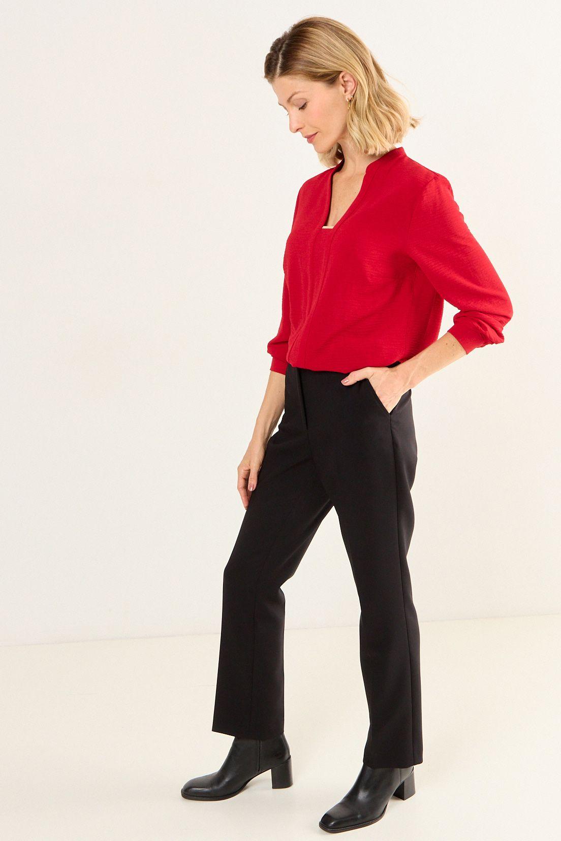 Blusa Cuello Mao Rojo Ma Griffe 14002126062103-4