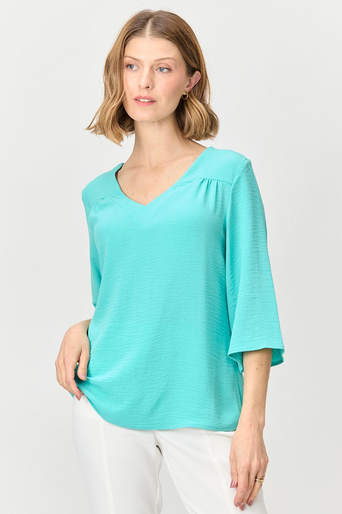 Blusa Escote En V Verde Ma Griffe 14002224004217-1
