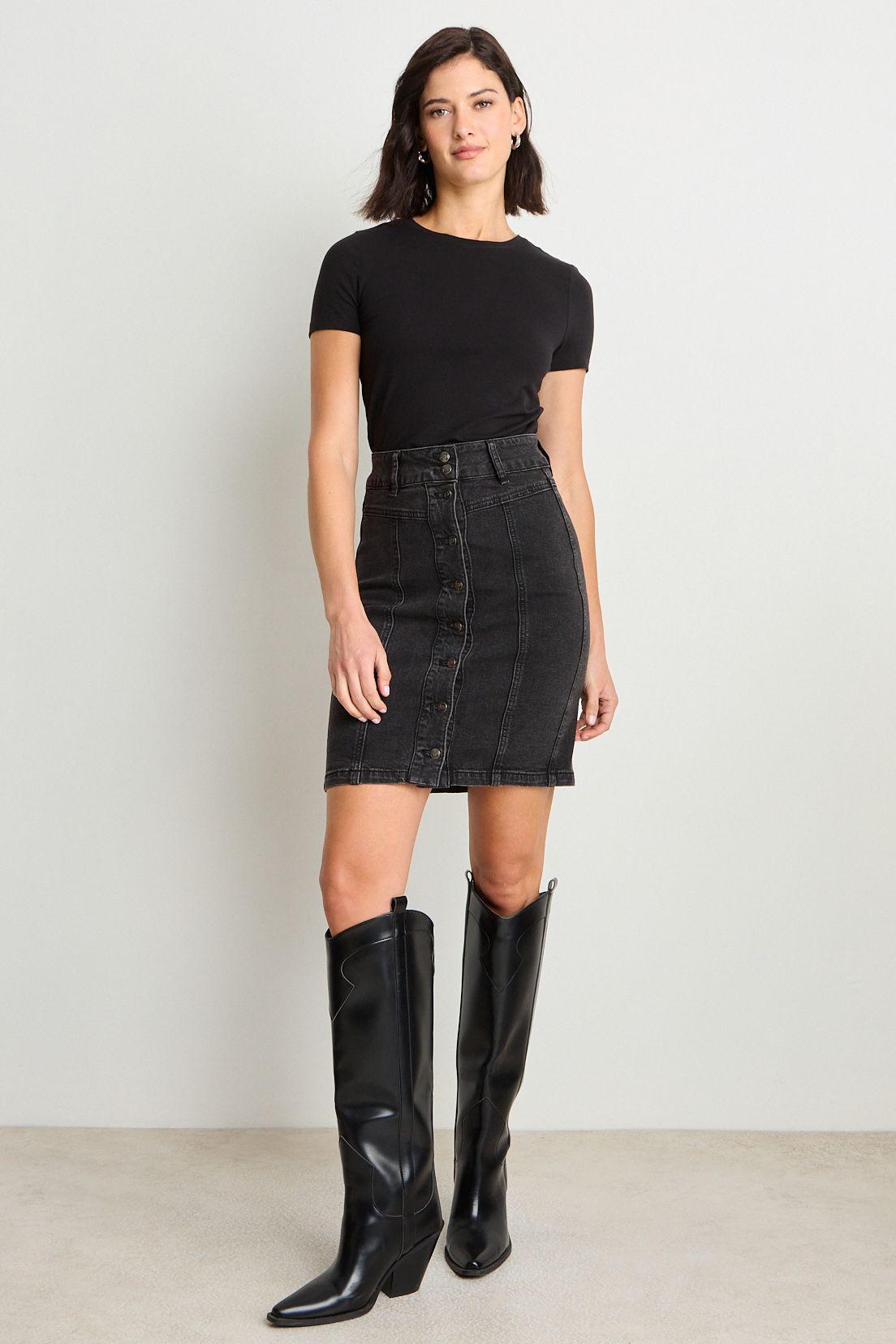 Falda Corta Negro Ash 12807225001102-0
